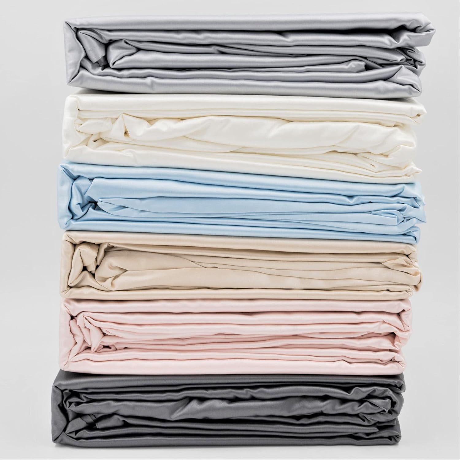 Sábana Ajustable de Seda 100% Mulberry Park Twin X-Larga 22 Momme