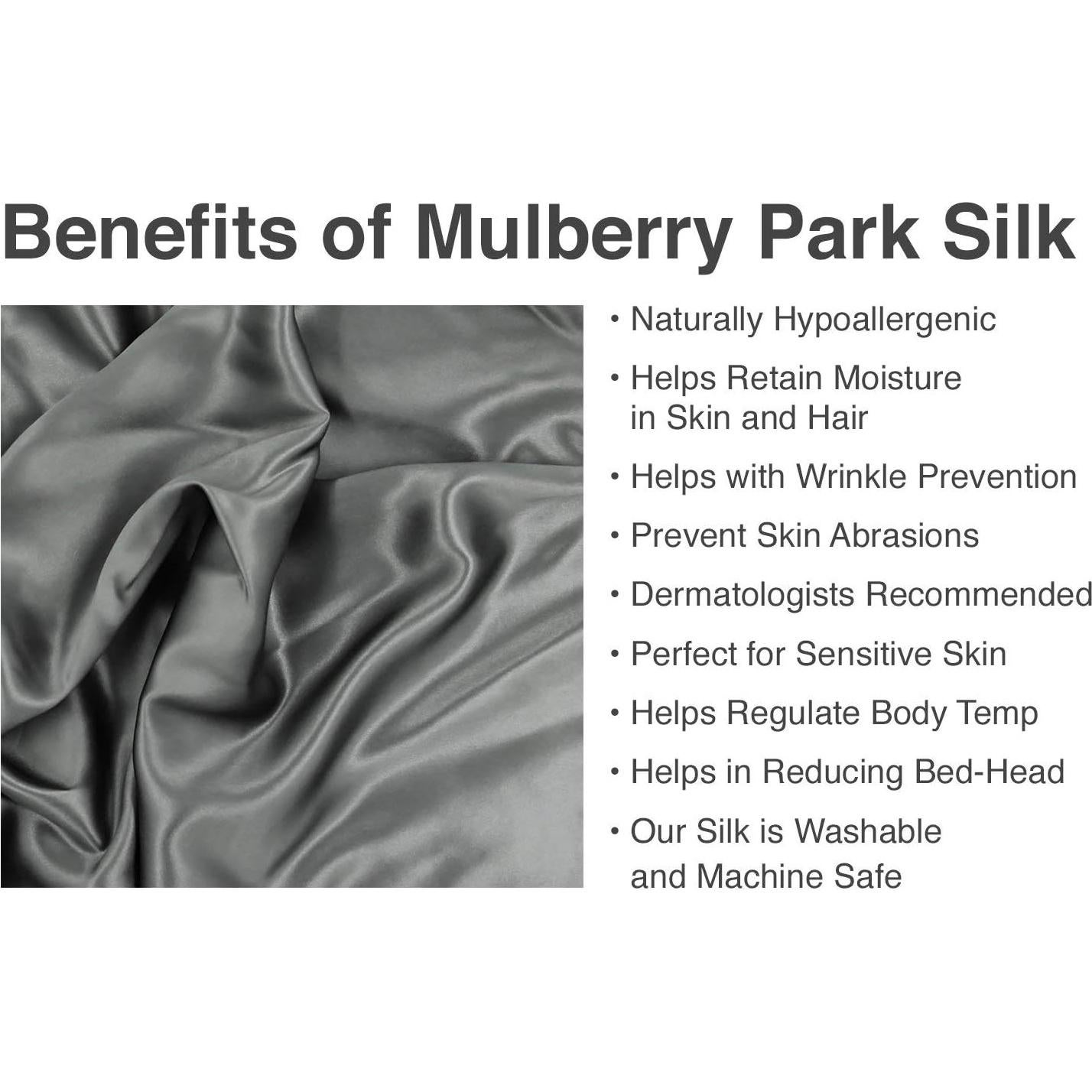 Sábana Ajustable de Seda 100% Mulberry Park Twin X-Larga 22 Momme