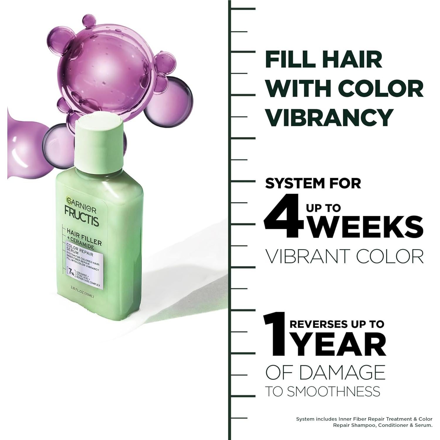 Sérum Reparador de Color Garnier Fructis 112 ml - Cabello Coloreado