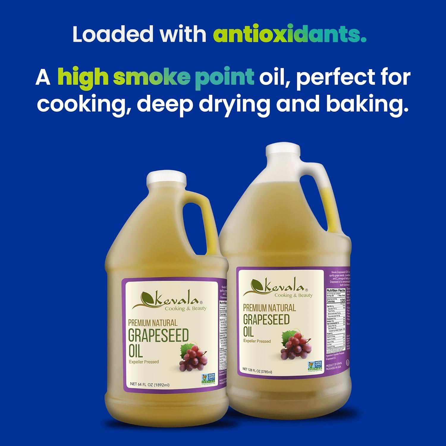 Aceite de Semilla de Uva Kevala 1.89L Prensado en Frío