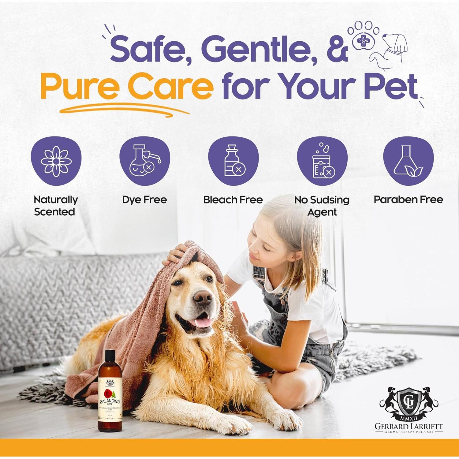 Champú y Acondicionador para Perros Gerrard Larriett 500ml Rosa