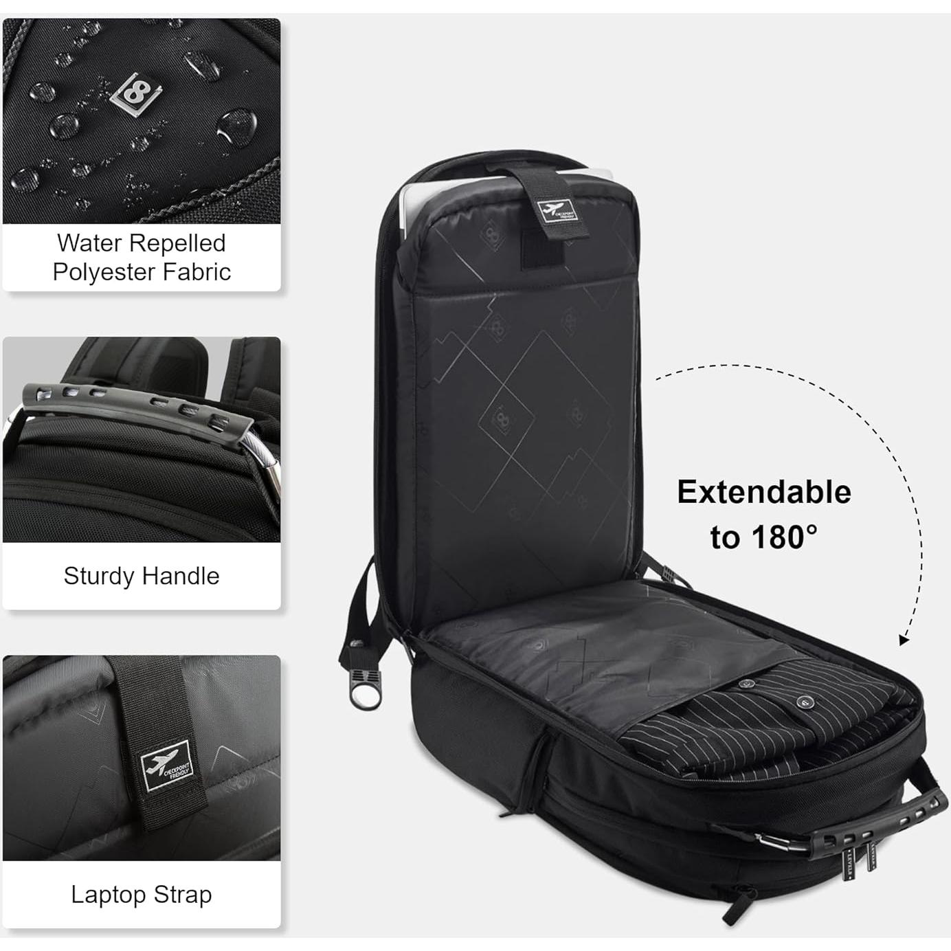 Mochila para Laptop LEVEL8 15.6" Unisex Negra - Acolchada