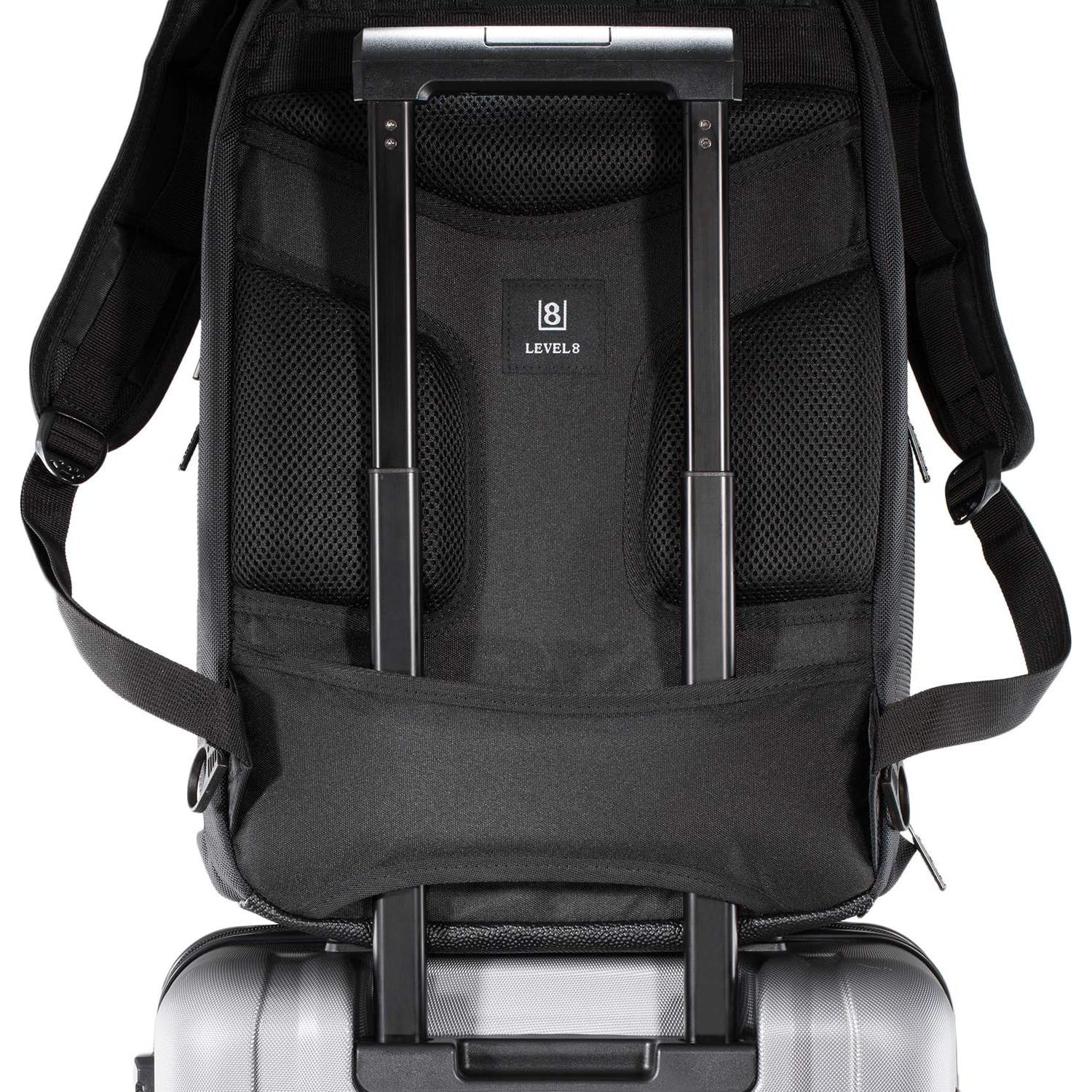 Mochila para Laptop LEVEL8 15.6" Unisex Negra - Acolchada