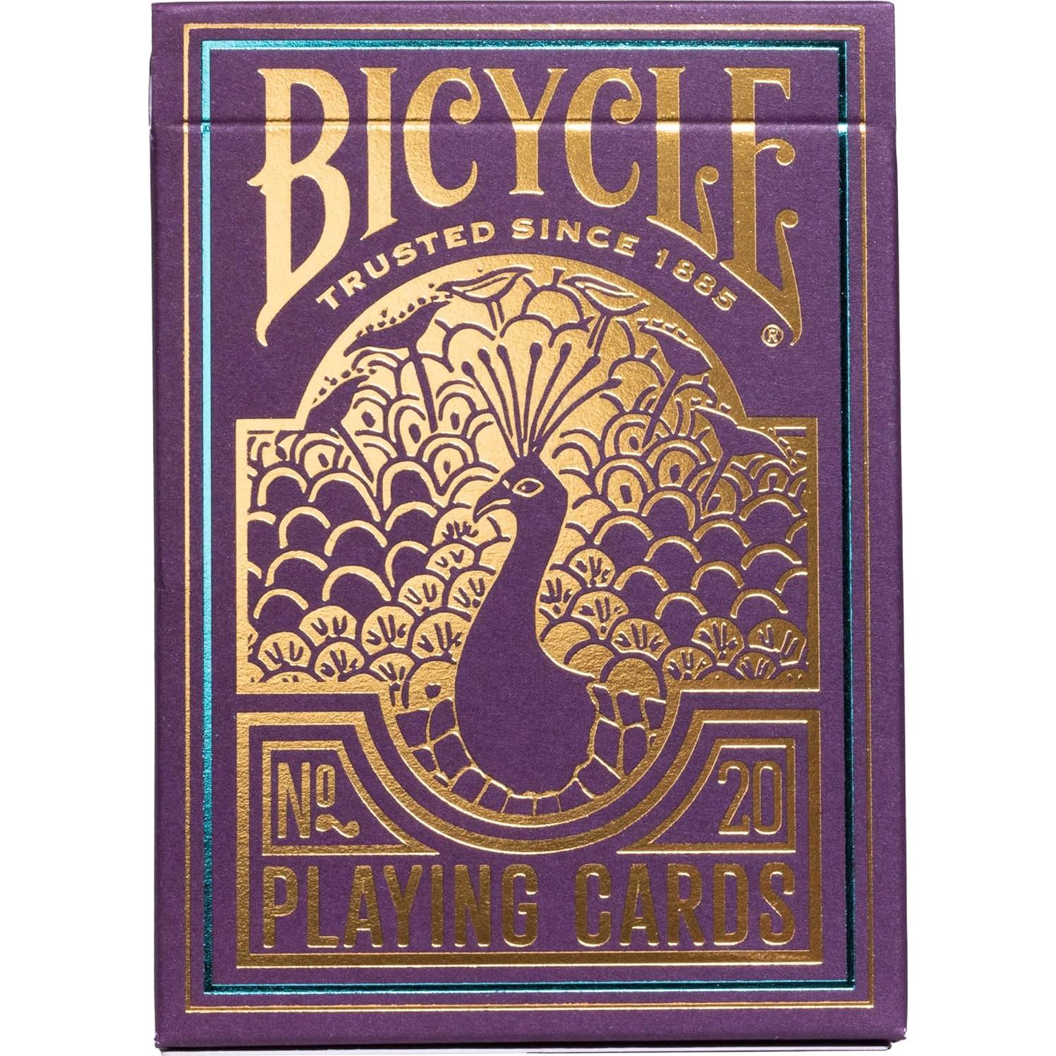 Baraja de Cartas Bicycle Pavo Real Púrpura Premium con Foil Frío