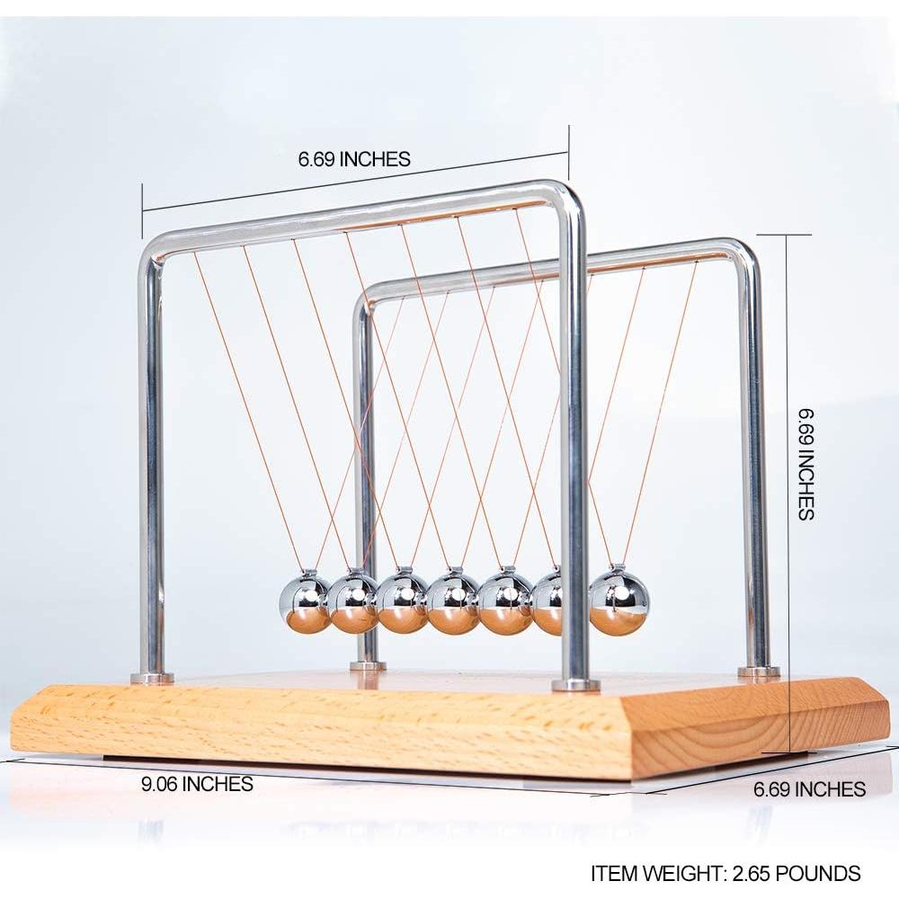 Péndulo de Newton CERROPI con 7 Bolas - Base de Haya