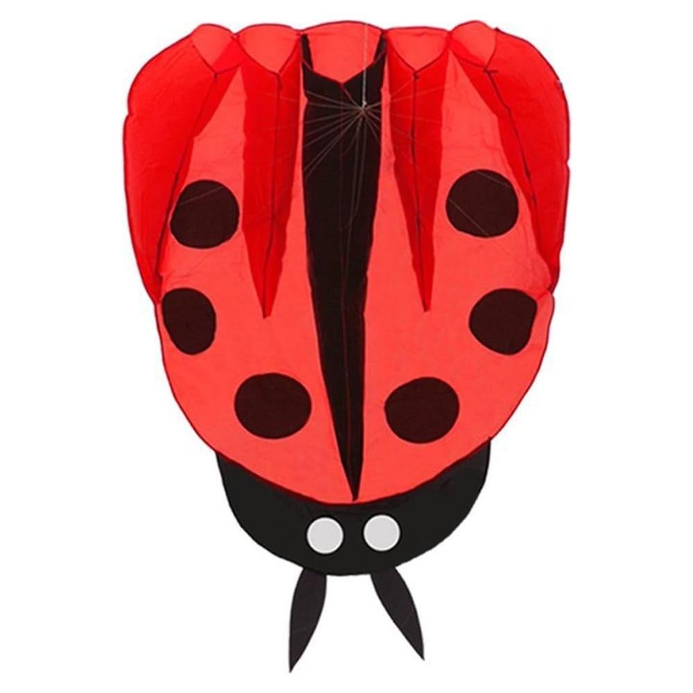 Cometa Colorida Mariquita 170x140 cm con Mango y Cuerdas