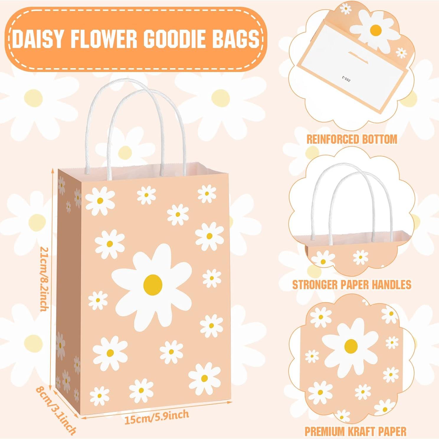 Bolsas de Regalo Otoño Glenmal 24 Pcs con Asa Crisantemo