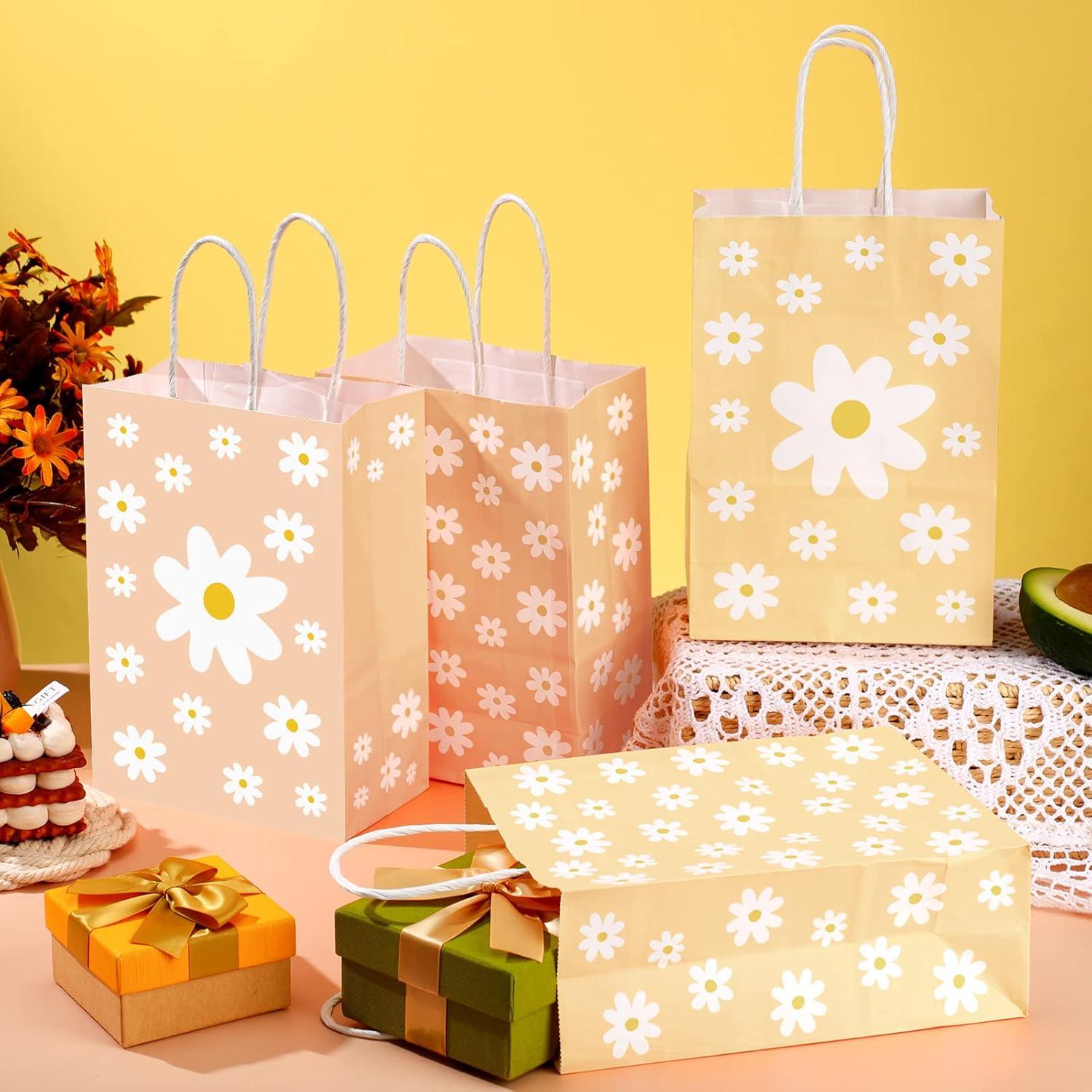 Bolsas de Regalo Otoño Glenmal 24 Pcs con Asa Crisantemo