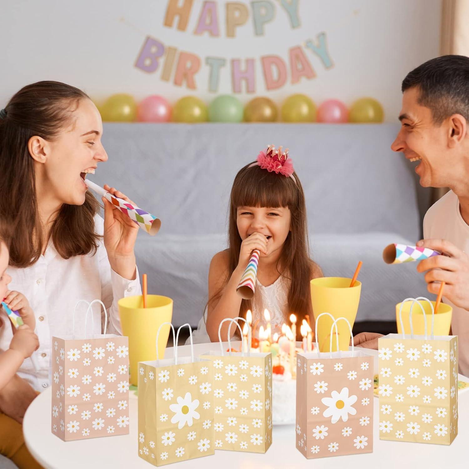 Bolsas de Regalo Otoño Glenmal 24 Pcs con Asa Crisantemo