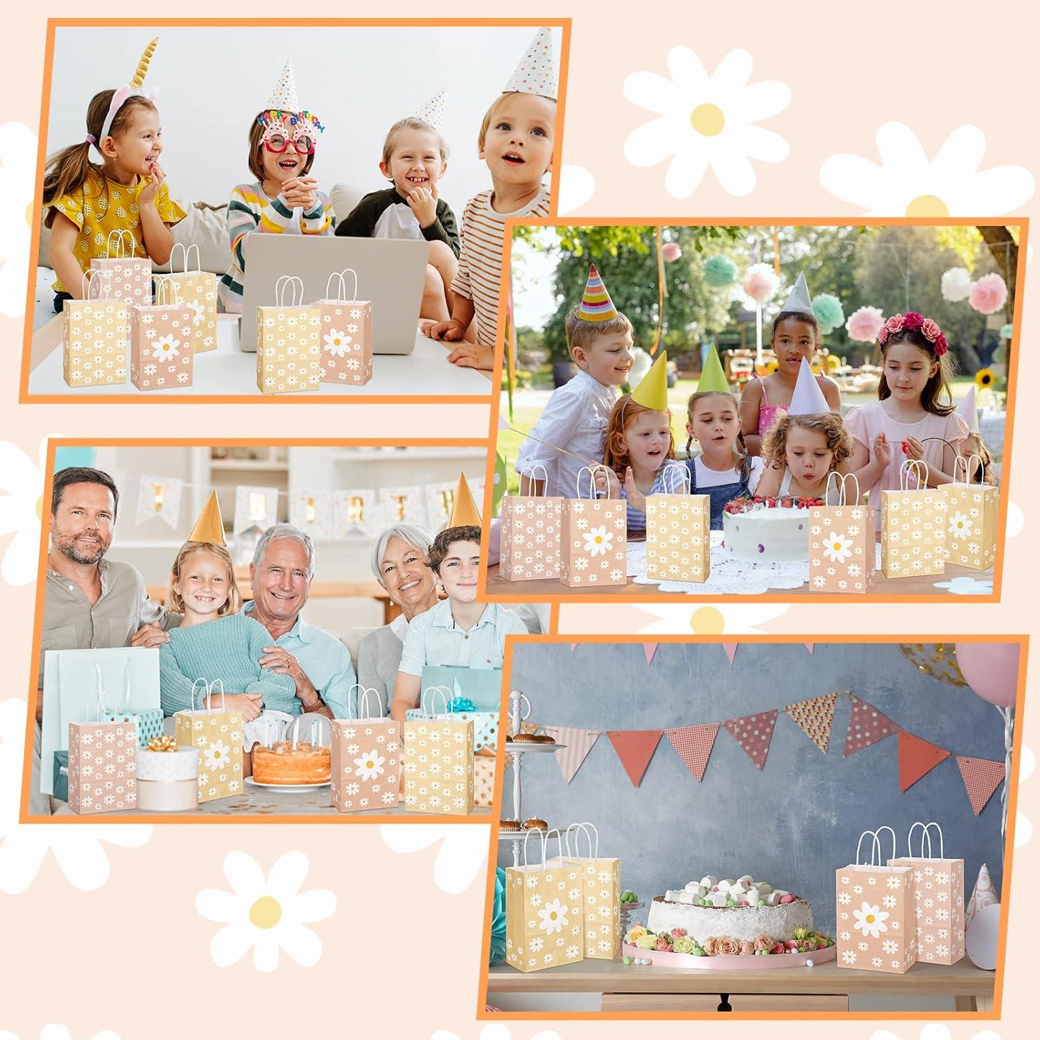 Bolsas de Regalo Otoño Glenmal 24 Pcs con Asa Crisantemo