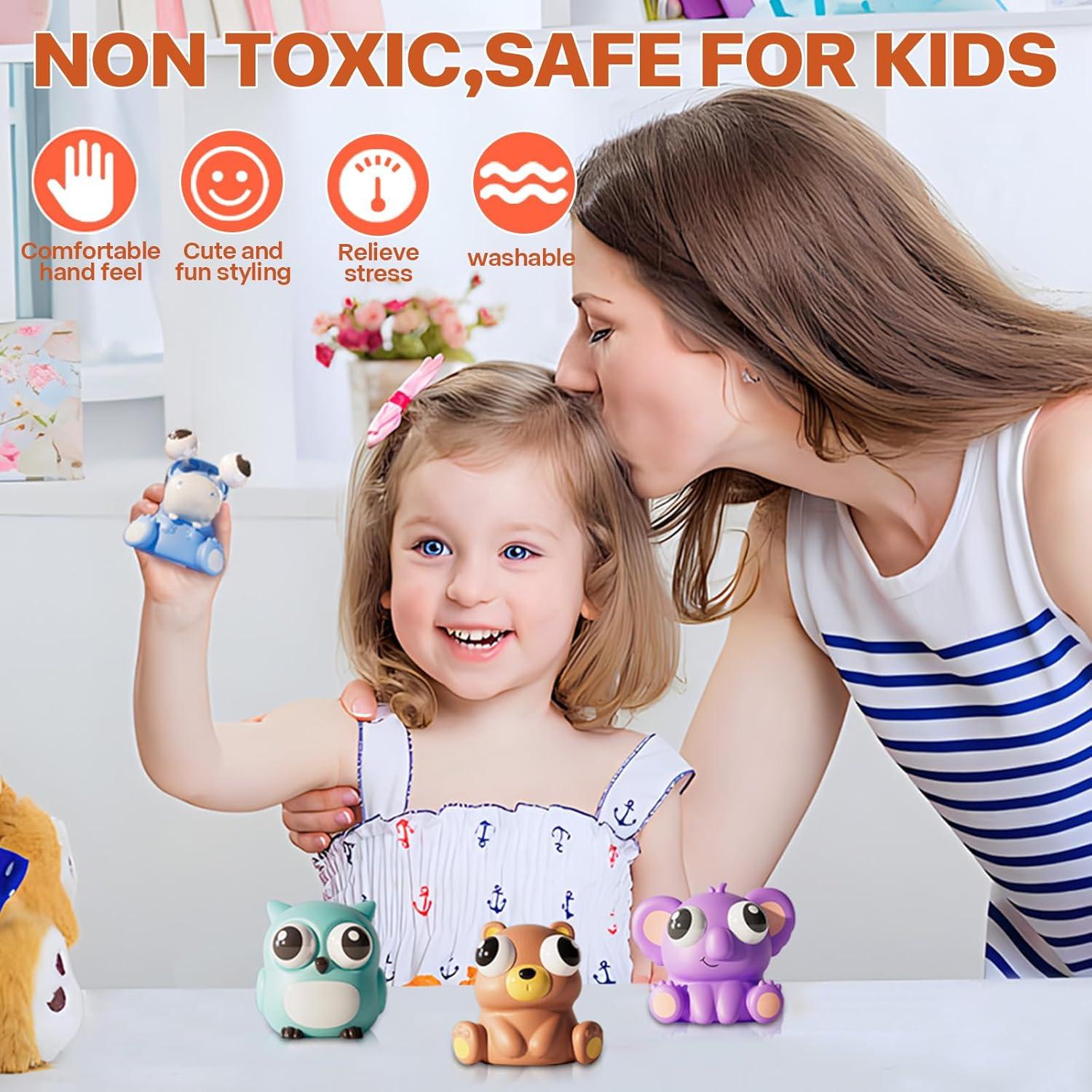 Paquete de 4 Juguetes Antiestrés Squeeze Niulife - Animales Kawaii