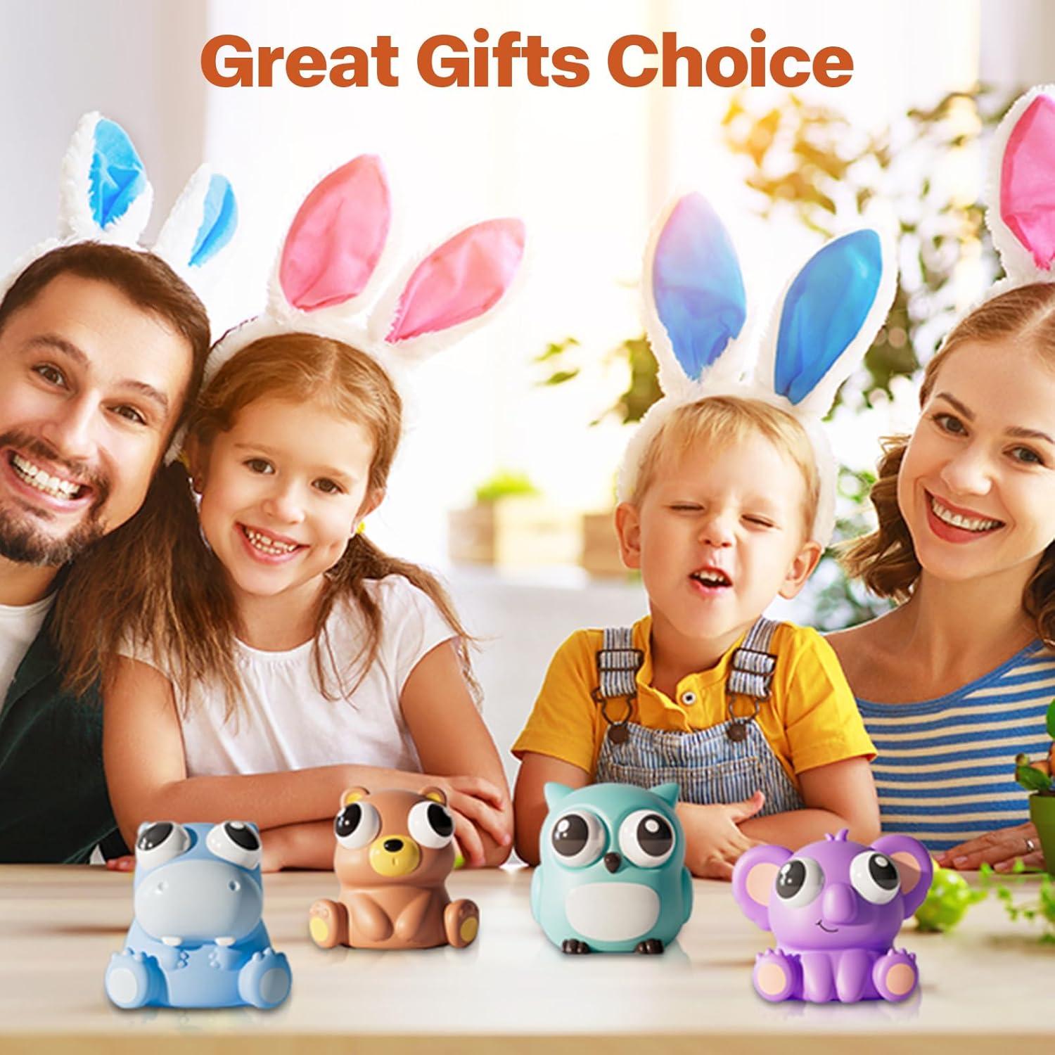 Paquete de 4 Juguetes Antiestrés Squeeze Niulife - Animales Kawaii