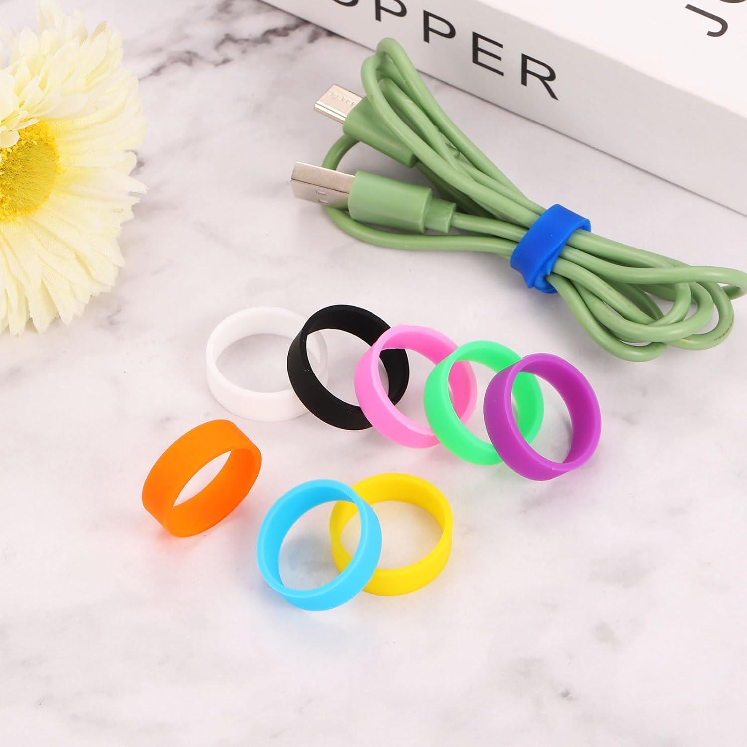 20 Pcs Bandas de Goma de Silicona uxcell 20x7mm Multicolor