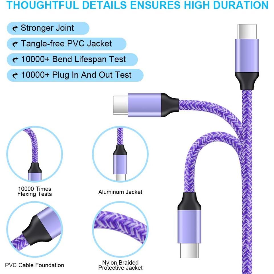 Cargador de Pared USB Doble Sidpro con Cable Tipo C 1.83m