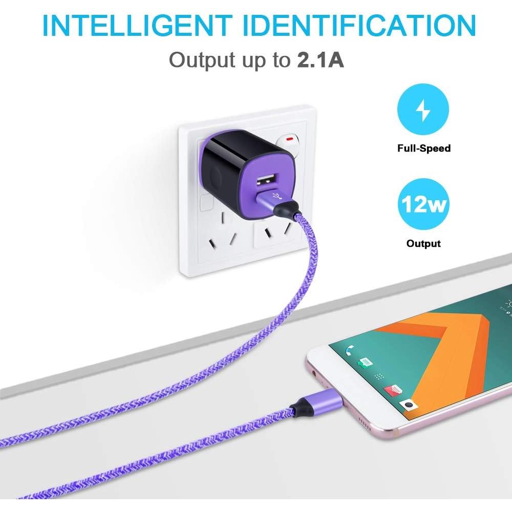 Cargador de Pared USB Doble Sidpro con Cable Tipo C 1.83m