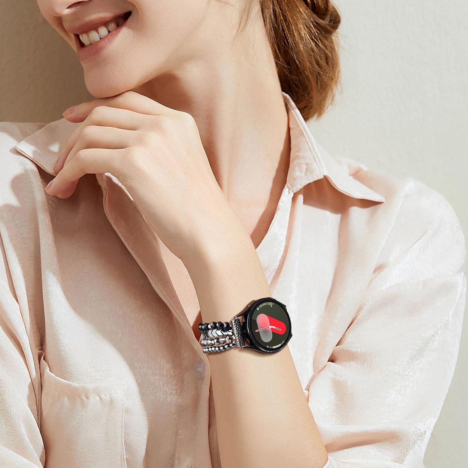 Pulsera Boho de Perlas VISOOM para Samsung Galaxy Watch 7/6/5/4