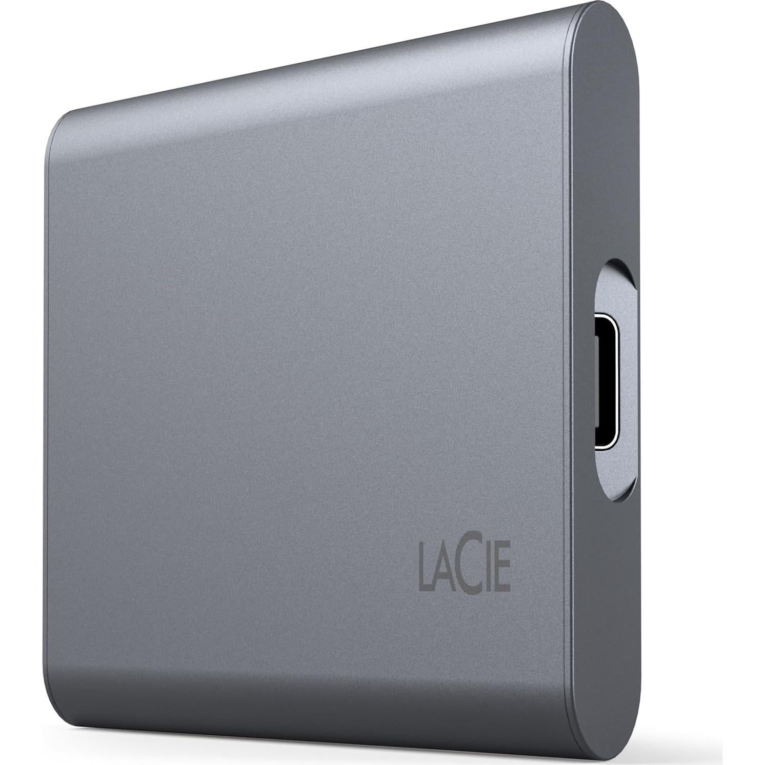 LaCie Mobile SSD Secure 2TB USB-C 1050MB/s Gris Espacial