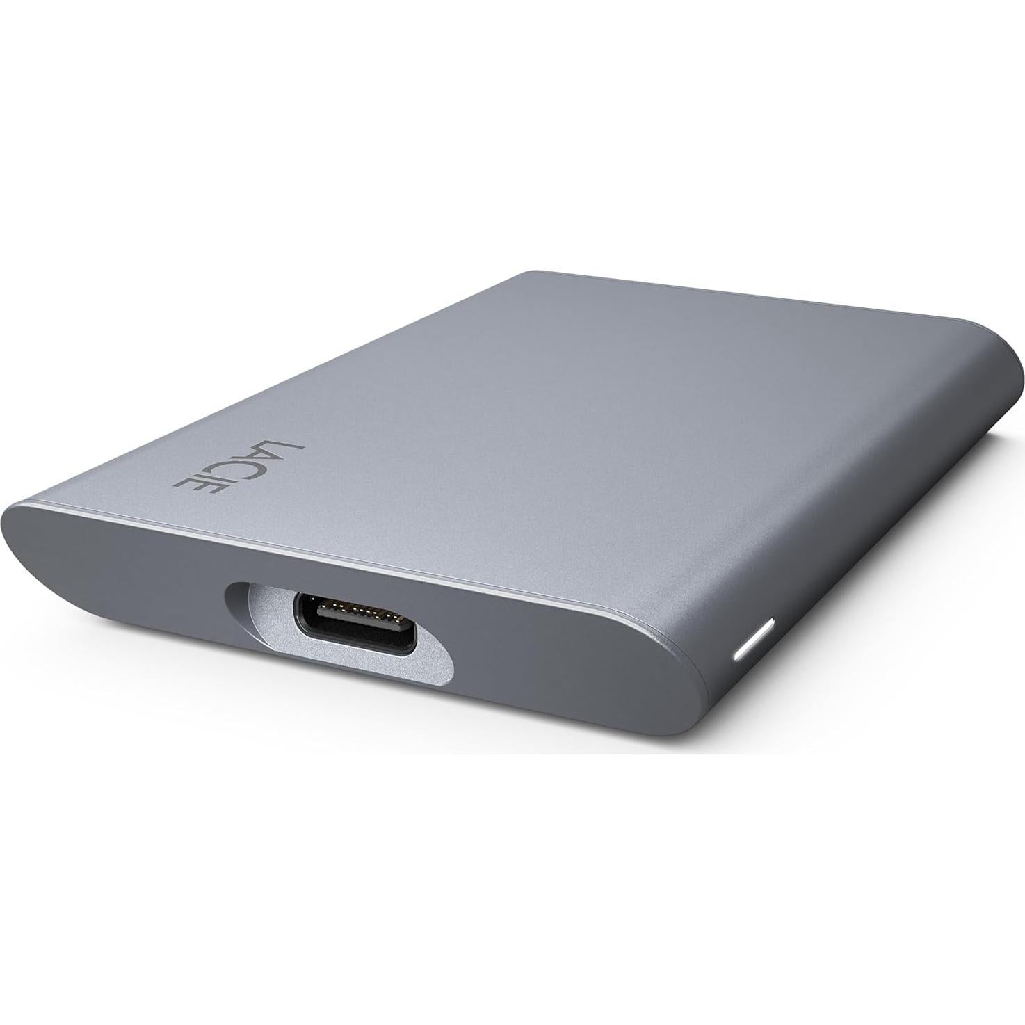 LaCie Mobile SSD Secure 2TB USB-C 1050MB/s Gris Espacial