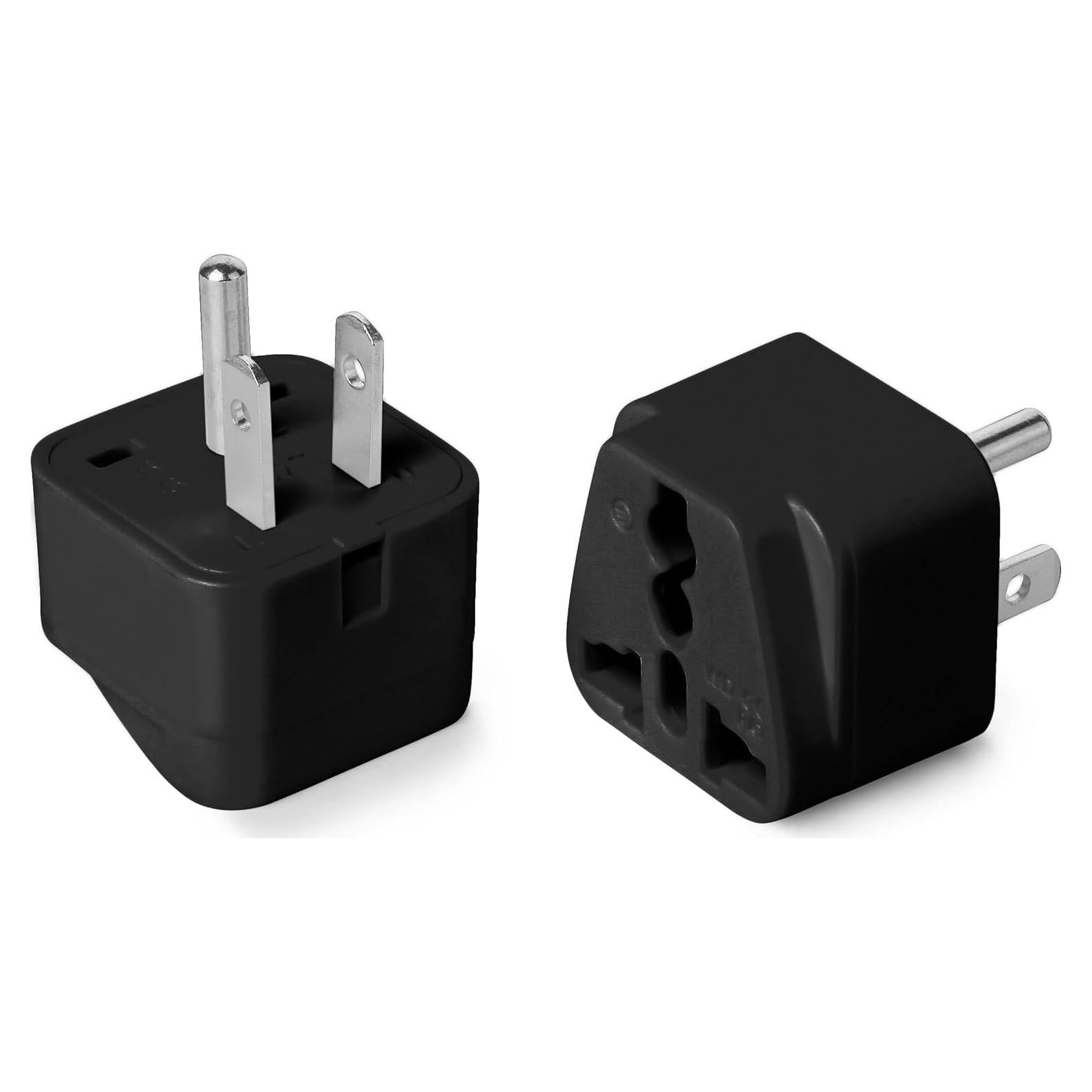 Adaptador de Viaje Universal Bates - 2 Piezas Negro