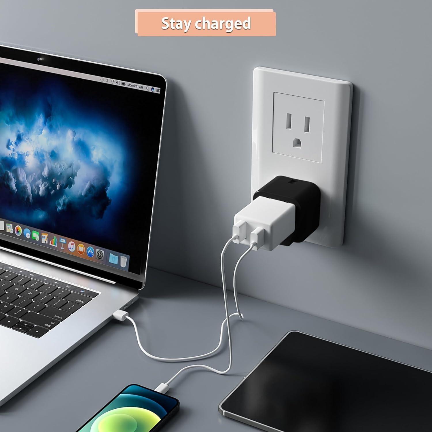 Adaptador de Viaje Universal Bates - 2 Piezas Negro