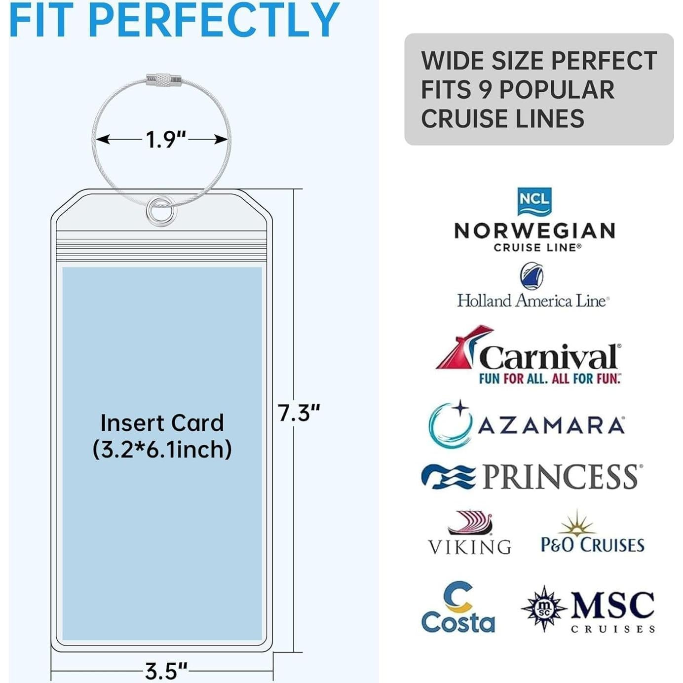 Etiquetas de Equipaje Teskyer Pack de 3 Impermeables para Cruceros