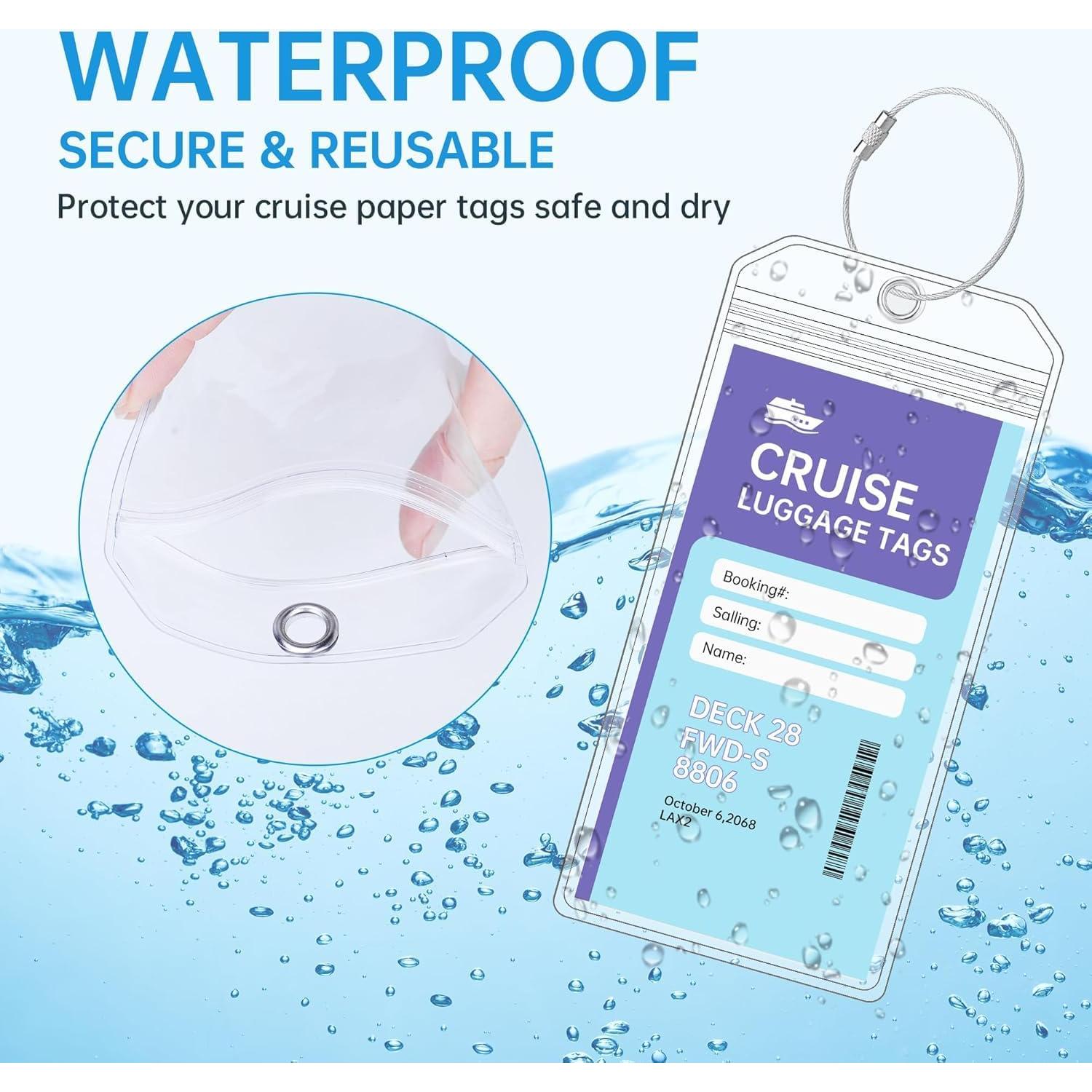 Etiquetas de Equipaje Teskyer Pack de 3 Impermeables para Cruceros