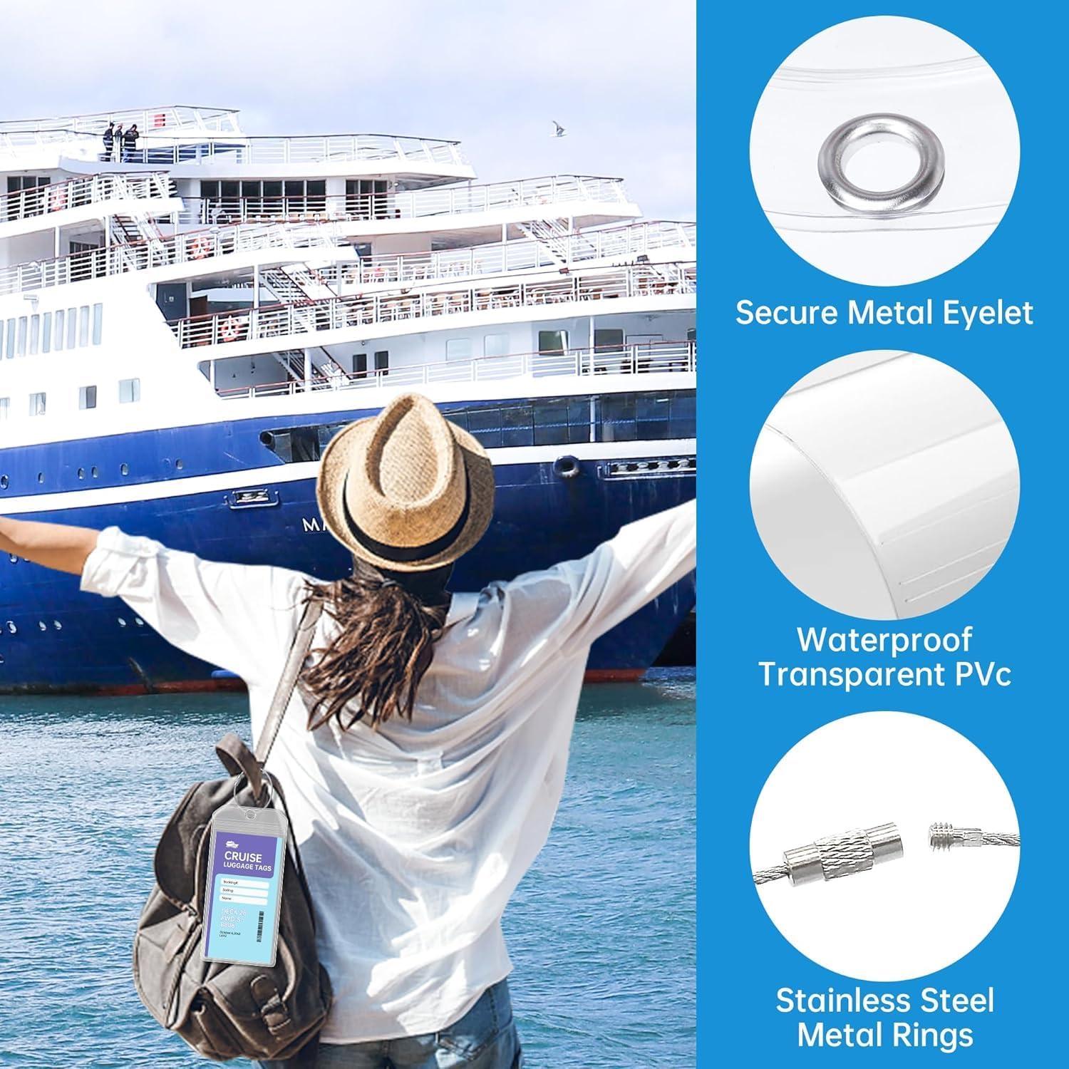 Etiquetas de Equipaje Teskyer Pack de 3 Impermeables para Cruceros