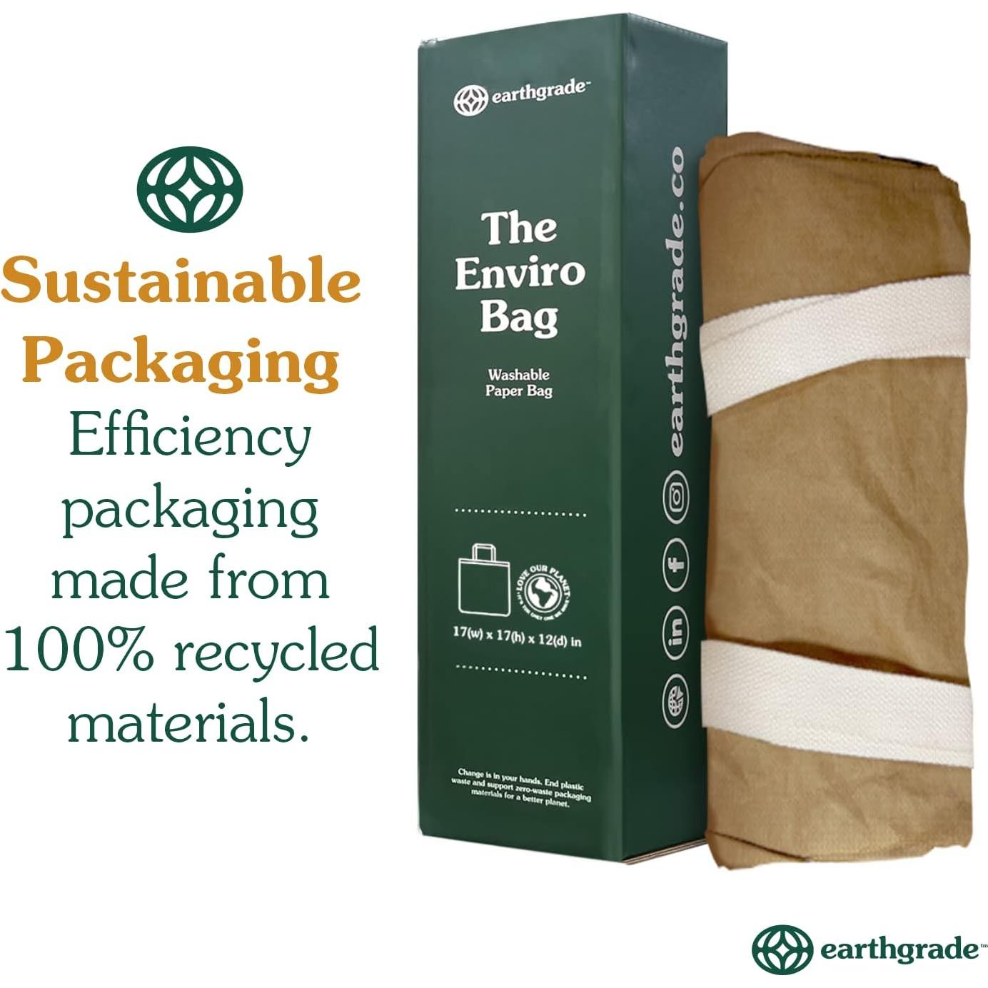 Bolsa de Compras Reutilizable Grande de Papel Sostenible