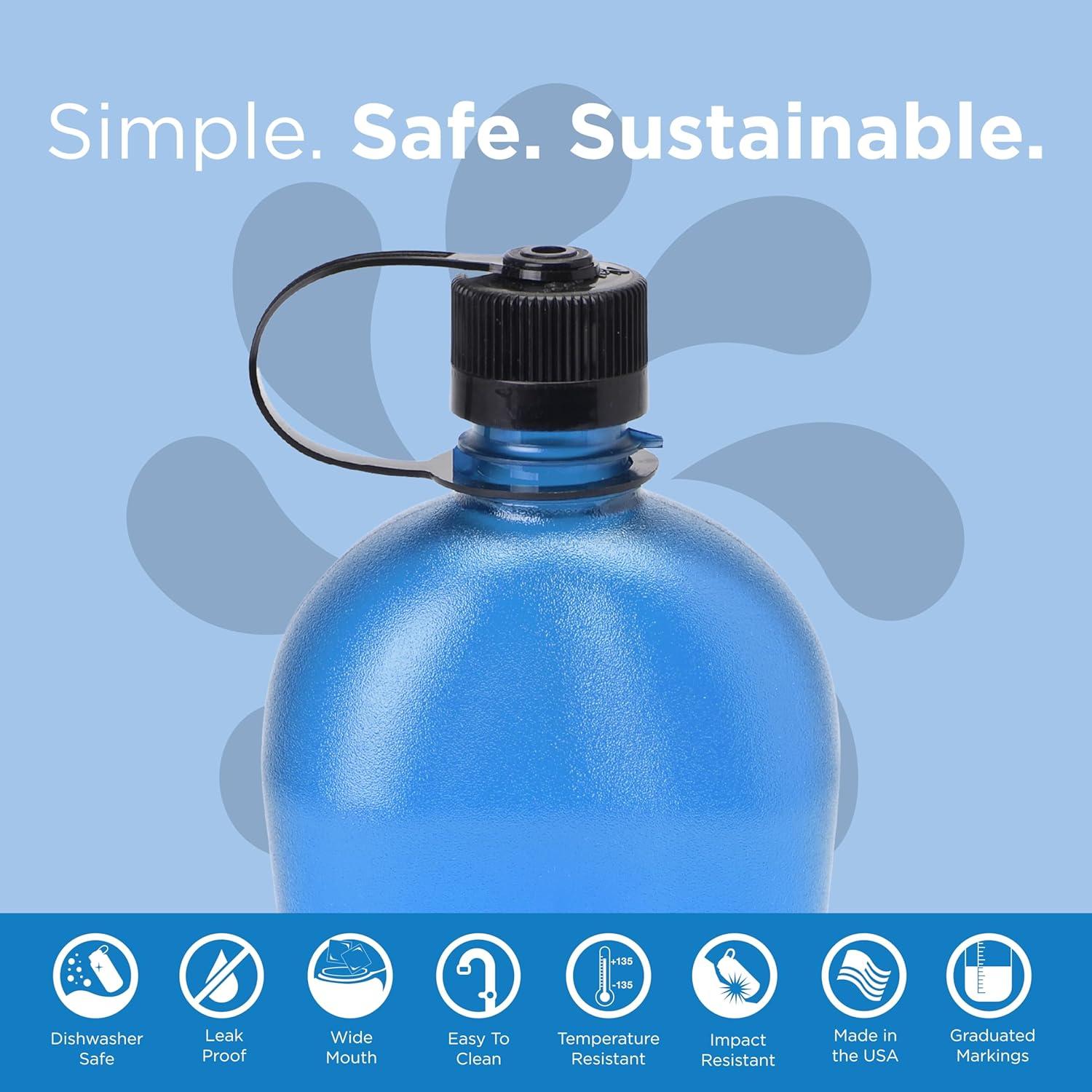 Botella de Agua Nalgene Sustain 0.95L Azul Libre de BPA