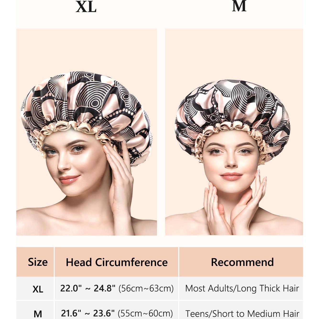 Gorro de Ducha Mikimini Champán Impermeable Reutilizable Mediano