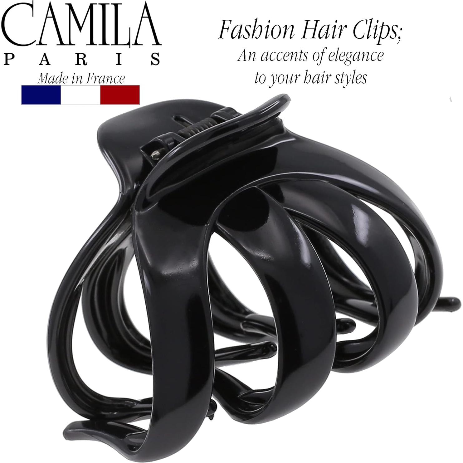 Clip de Cabello Grande Camila Paris AD705 Negro 6.35 cm