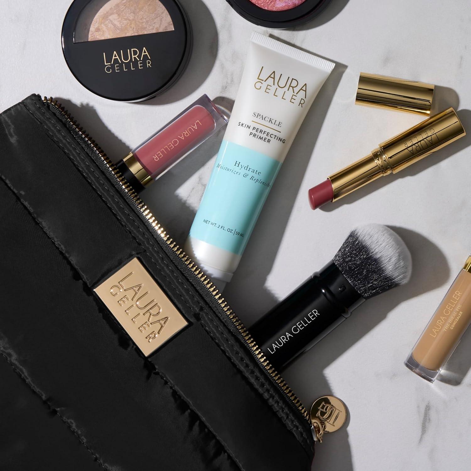 Bolsa de Maquillaje Quilted Laura Geller Nueva - Negra - 29.2x20.3cm