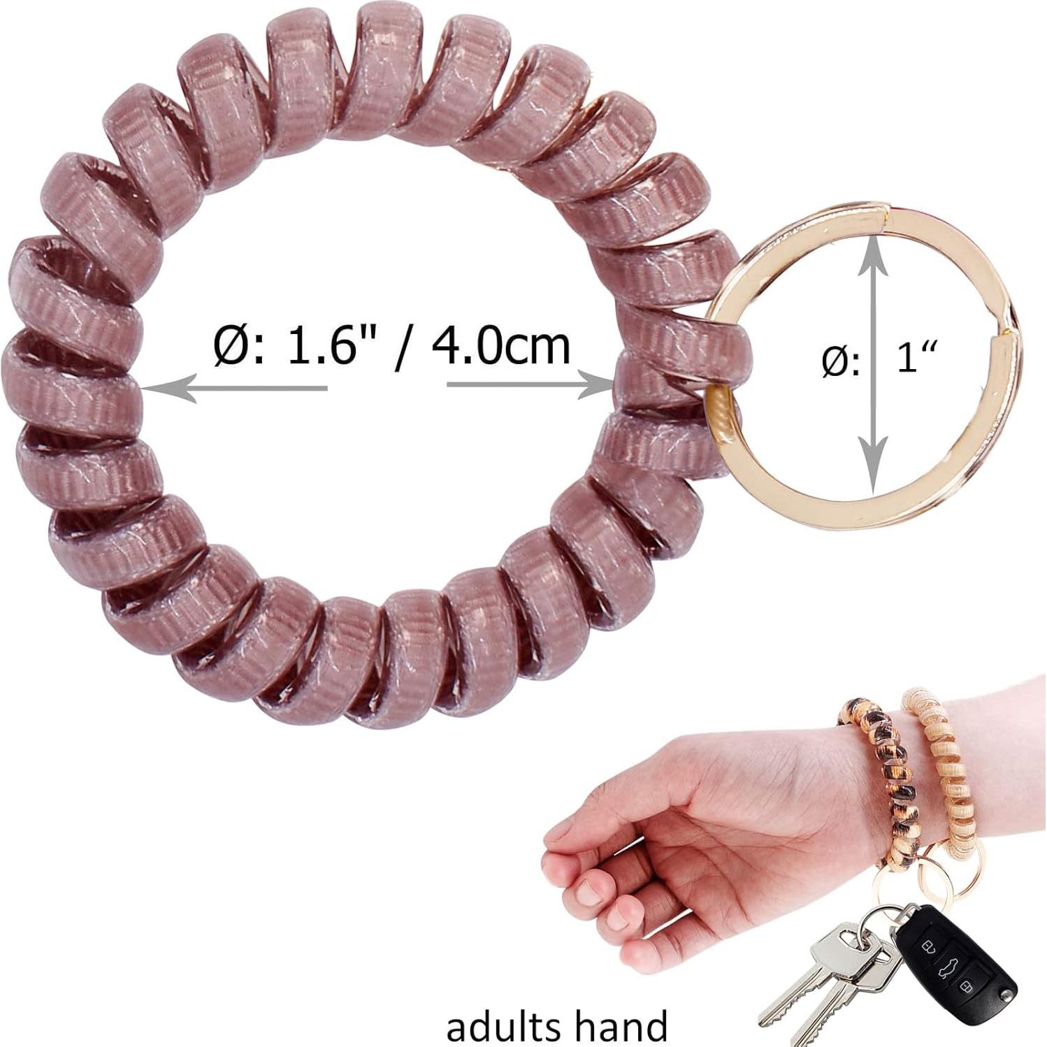 Pulsera de Llave Espiral Flexible BIHRTC 6PCS Adultos