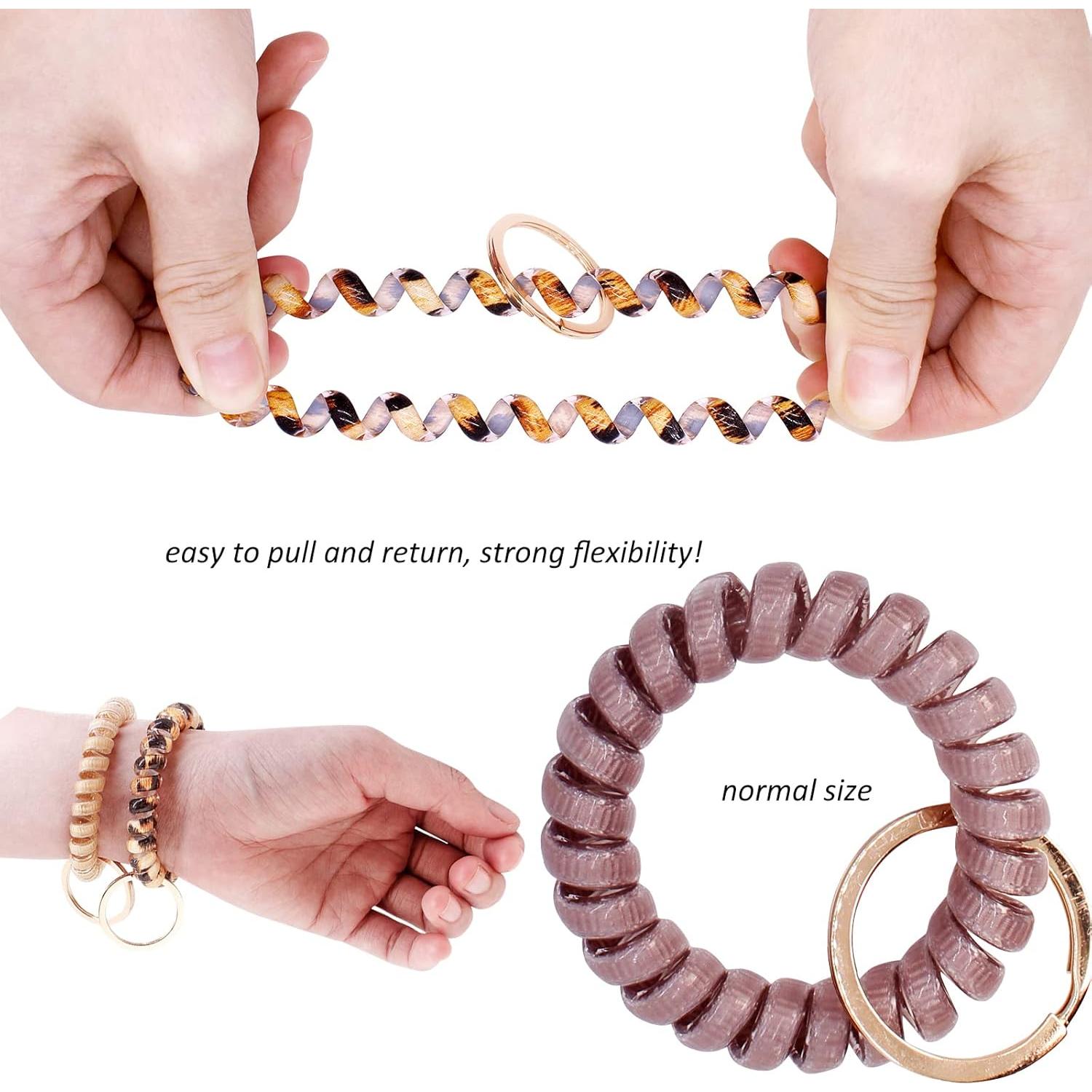 Pulsera de Llave Espiral Flexible BIHRTC 6PCS Adultos