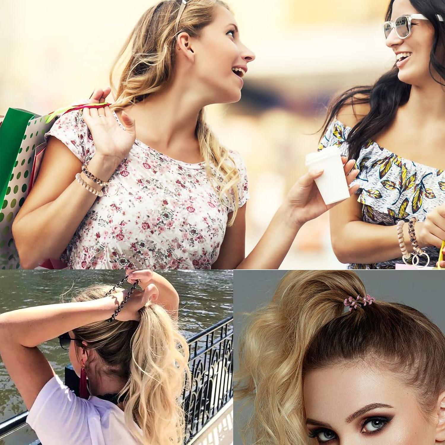 Pulsera de Llave Espiral Flexible BIHRTC 6PCS Adultos