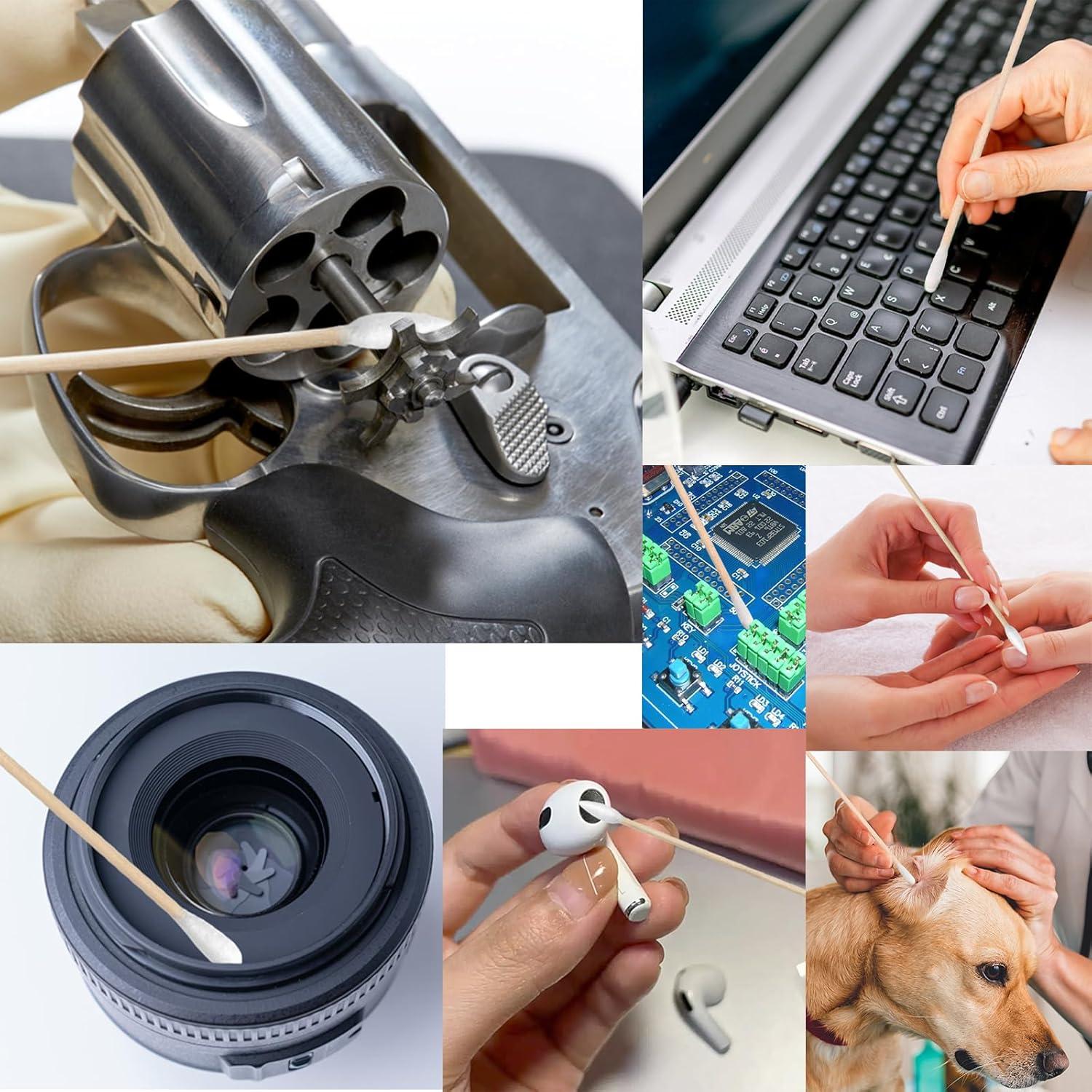 600 Bastones de Limpieza de Algodón Garrelett 15.24 cm