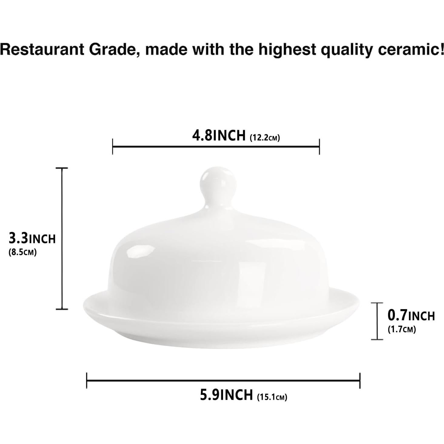 Plato para Mantequilla Redondo Jinsongdafa 15.24 cm Porcelana