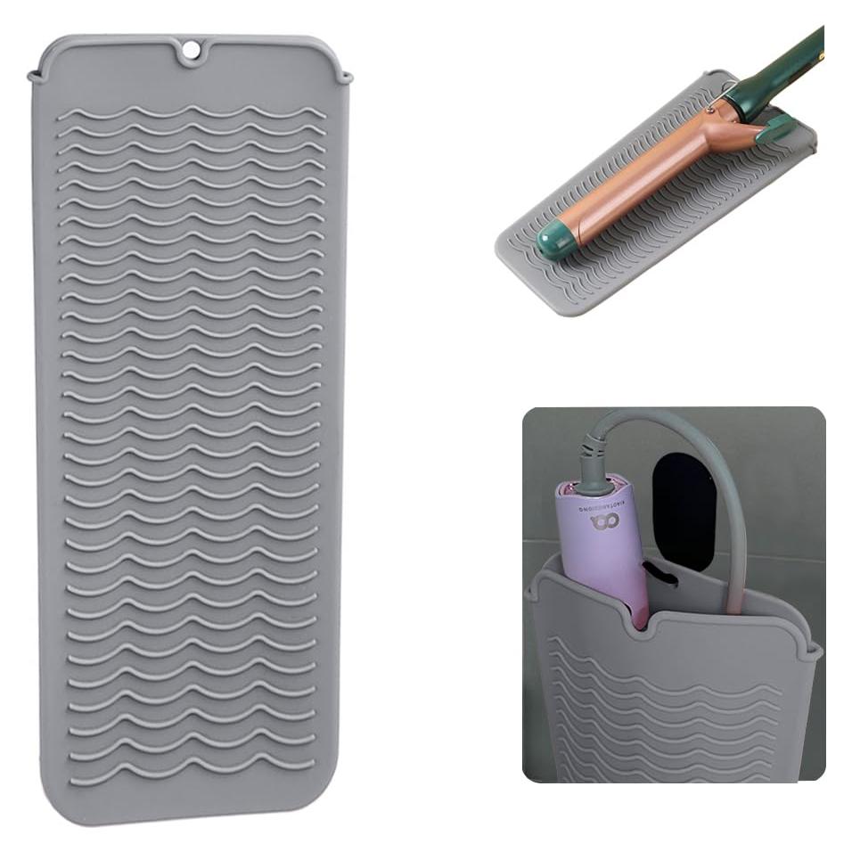 Alfombrilla de Silicona Resistente al Calor uorneri 28x13 cm Gris