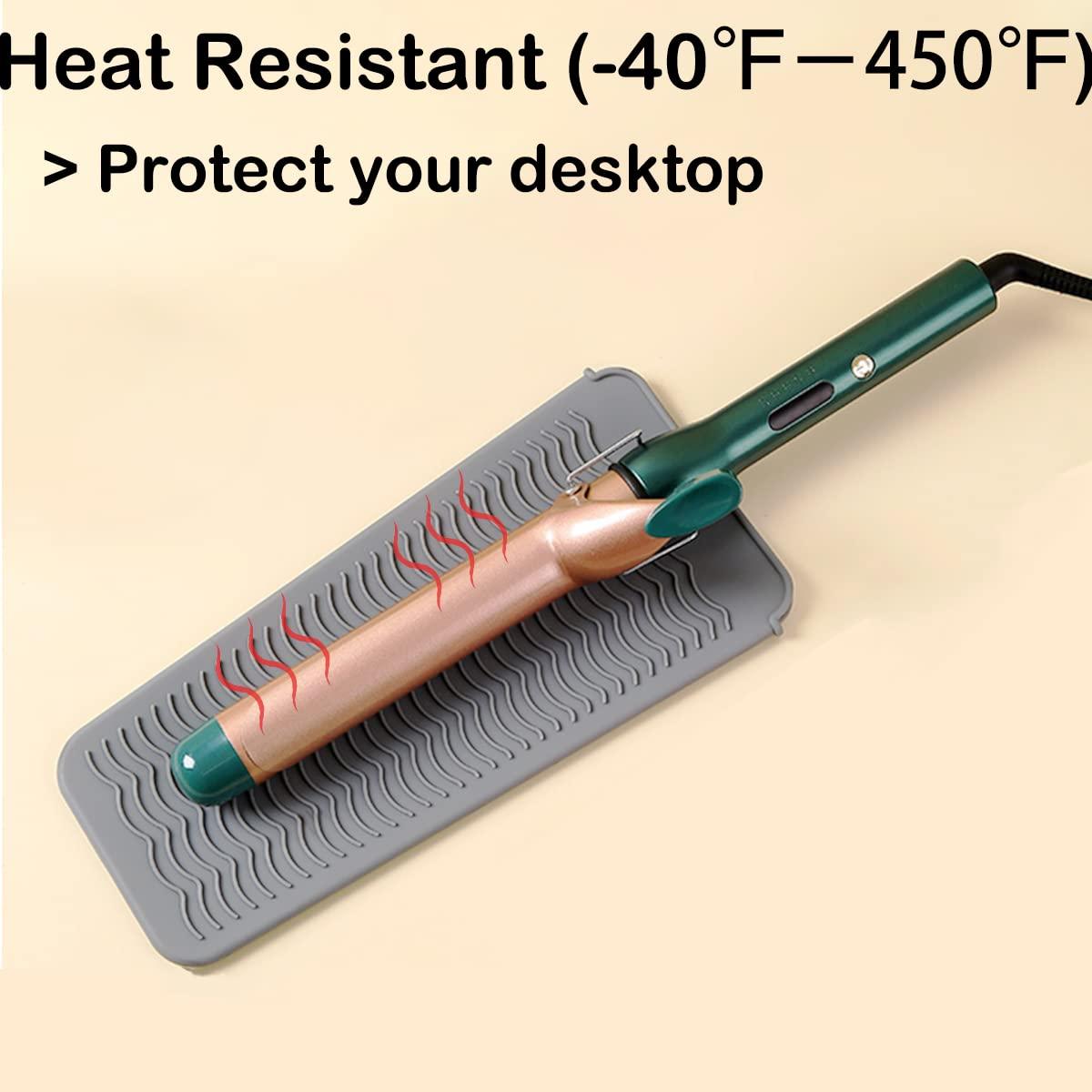 Alfombrilla de Silicona Resistente al Calor uorneri 28x13 cm Gris