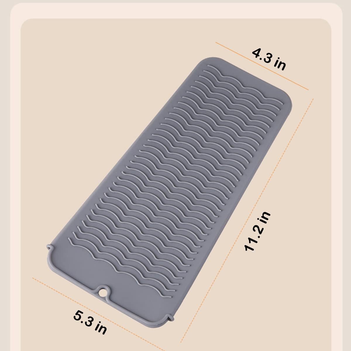 Alfombrilla de Silicona Resistente al Calor uorneri 28x13 cm Gris