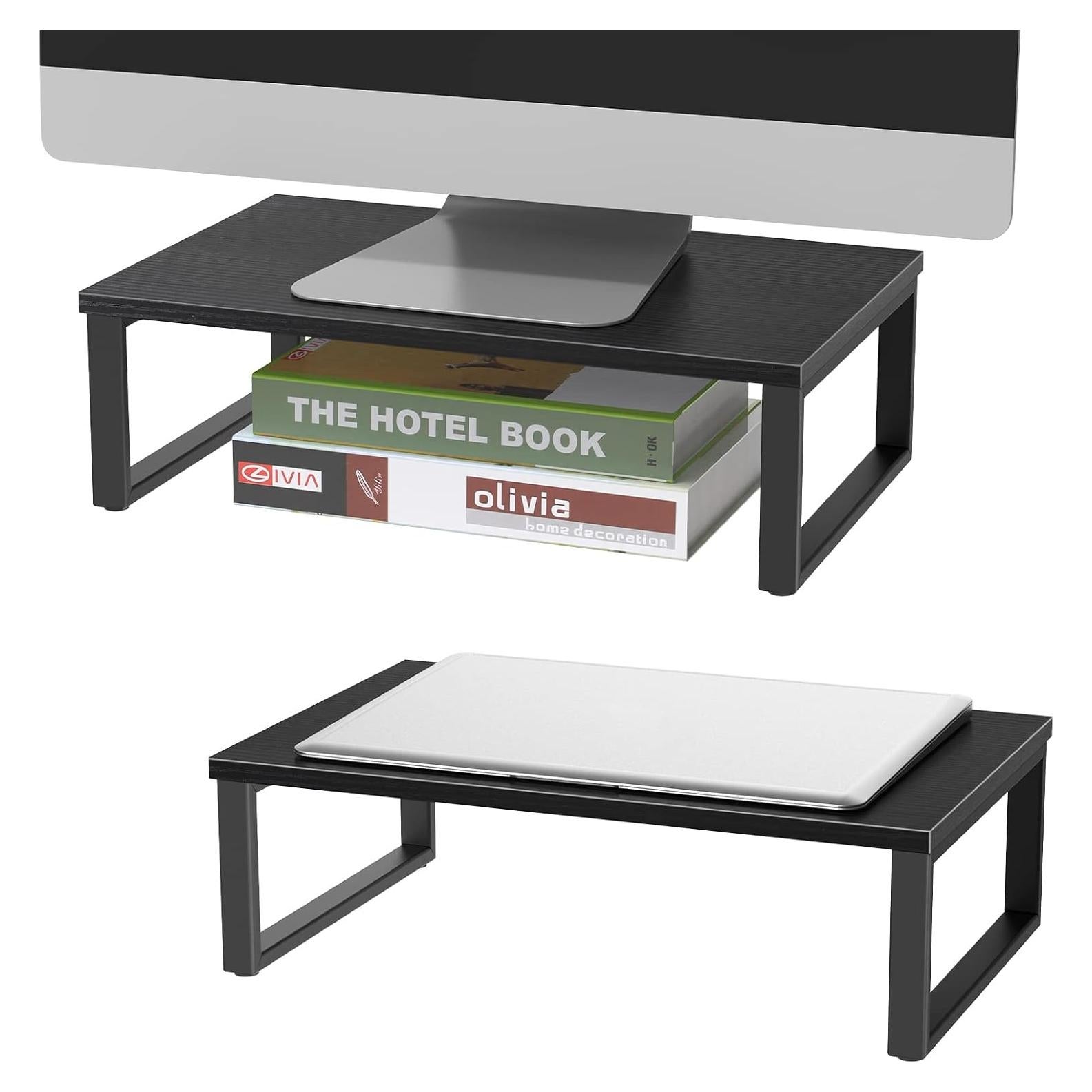 Soporte Elevador para Monitor Doble NORCEESAN Negro 80cm