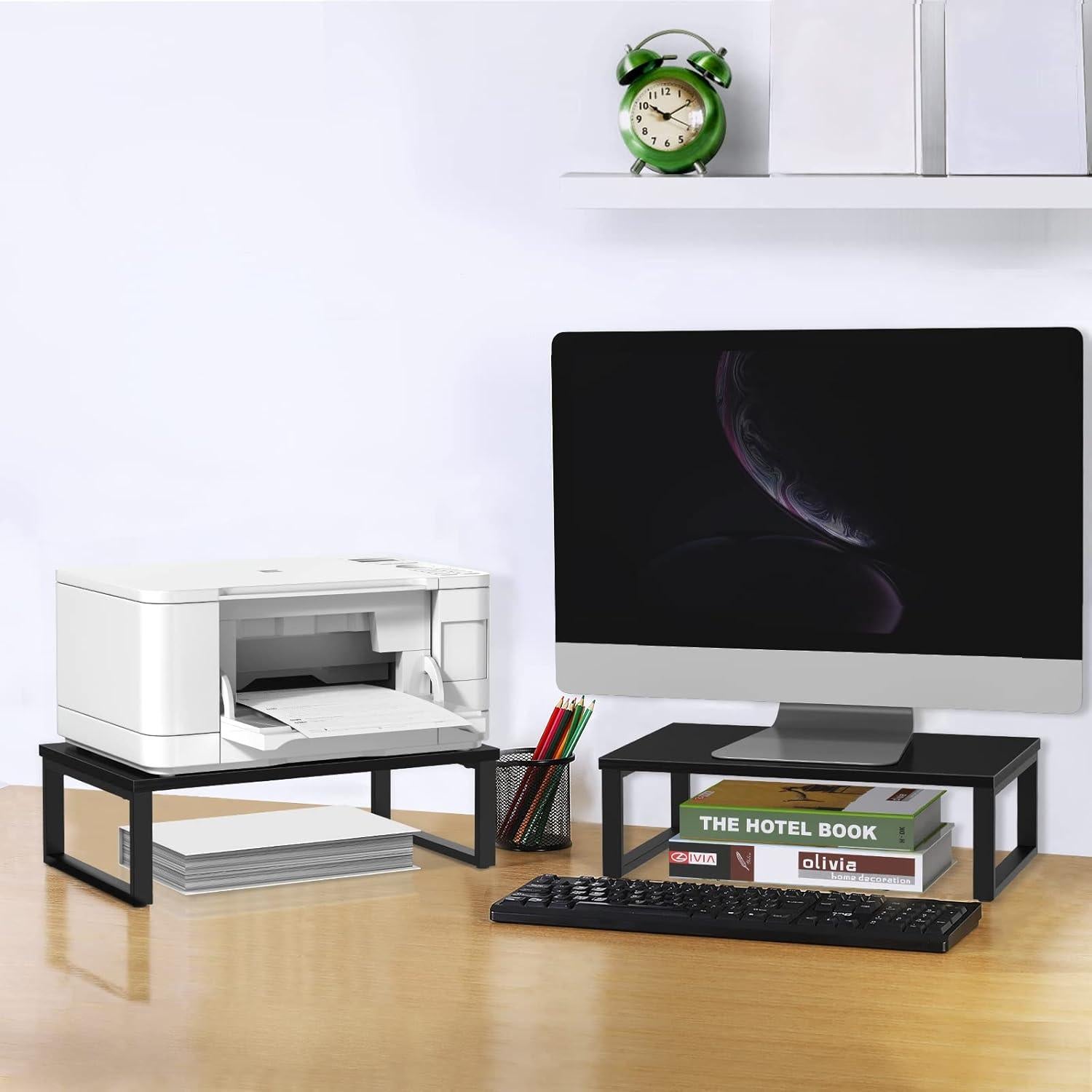 Soporte Elevador para Monitor Doble NORCEESAN Negro 80cm