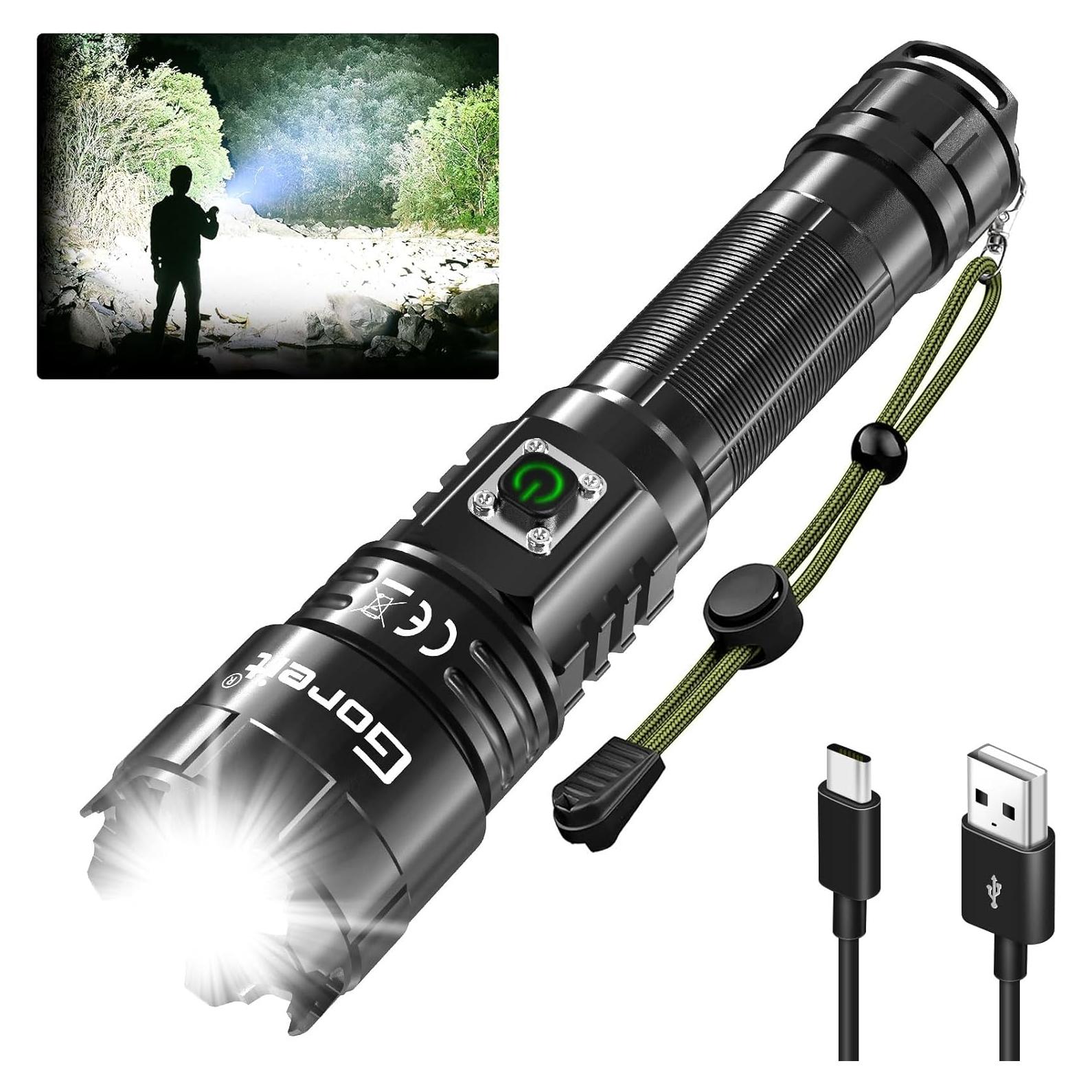 Linterna Goreit G9322 990,000 Lúmenes LED USB Impermeable