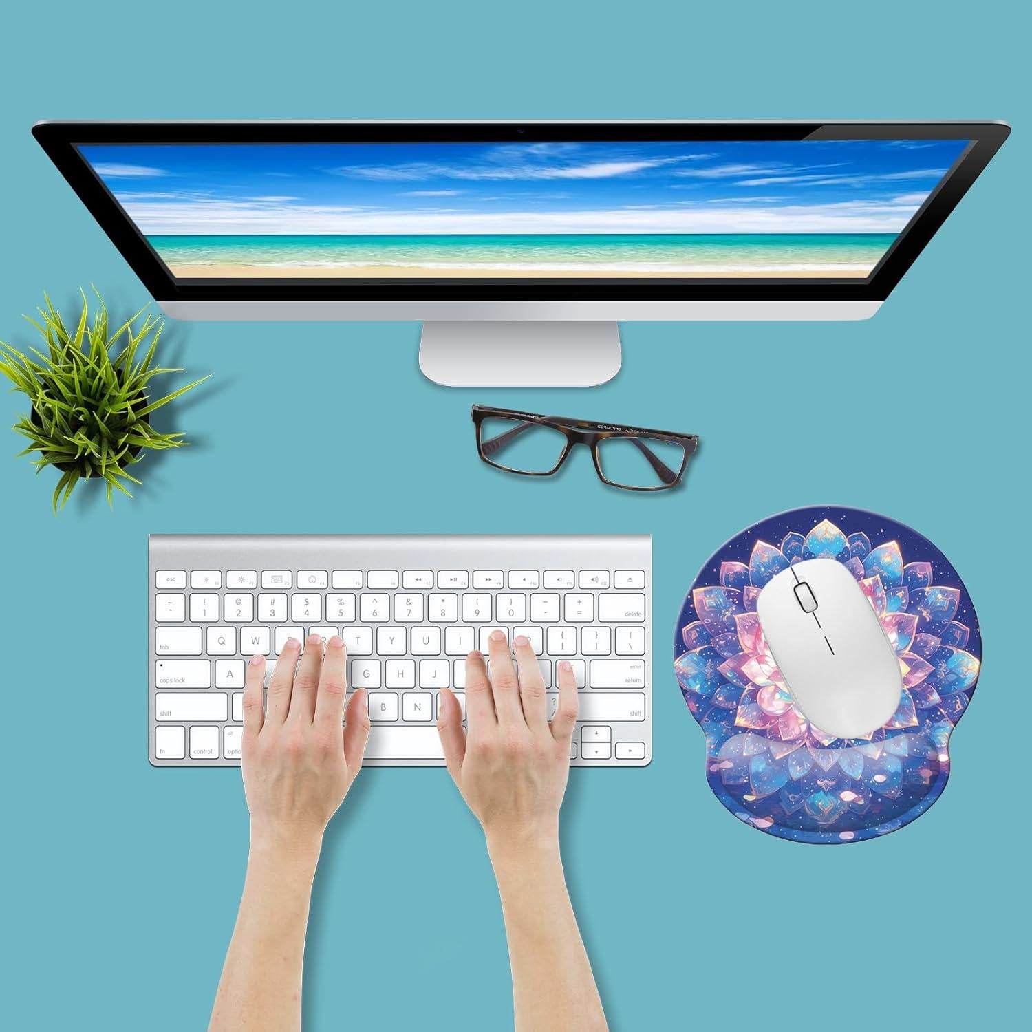 Alfombrilla de Ratón con Soporte de Muñeca NNAKAPAKA 230x255mm