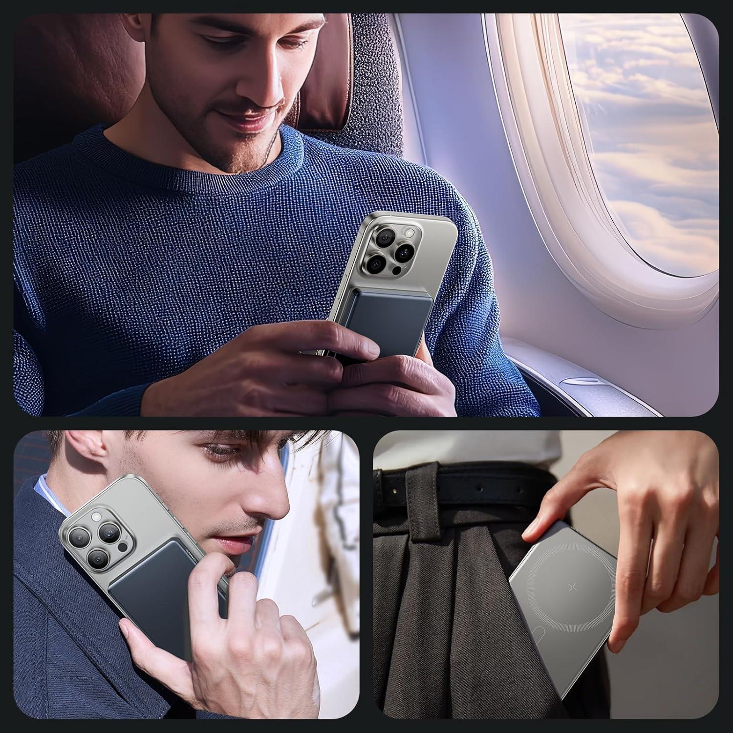 Cargador Portátil Magnético Zoklze 5000mAh USB-C Carga Rápida