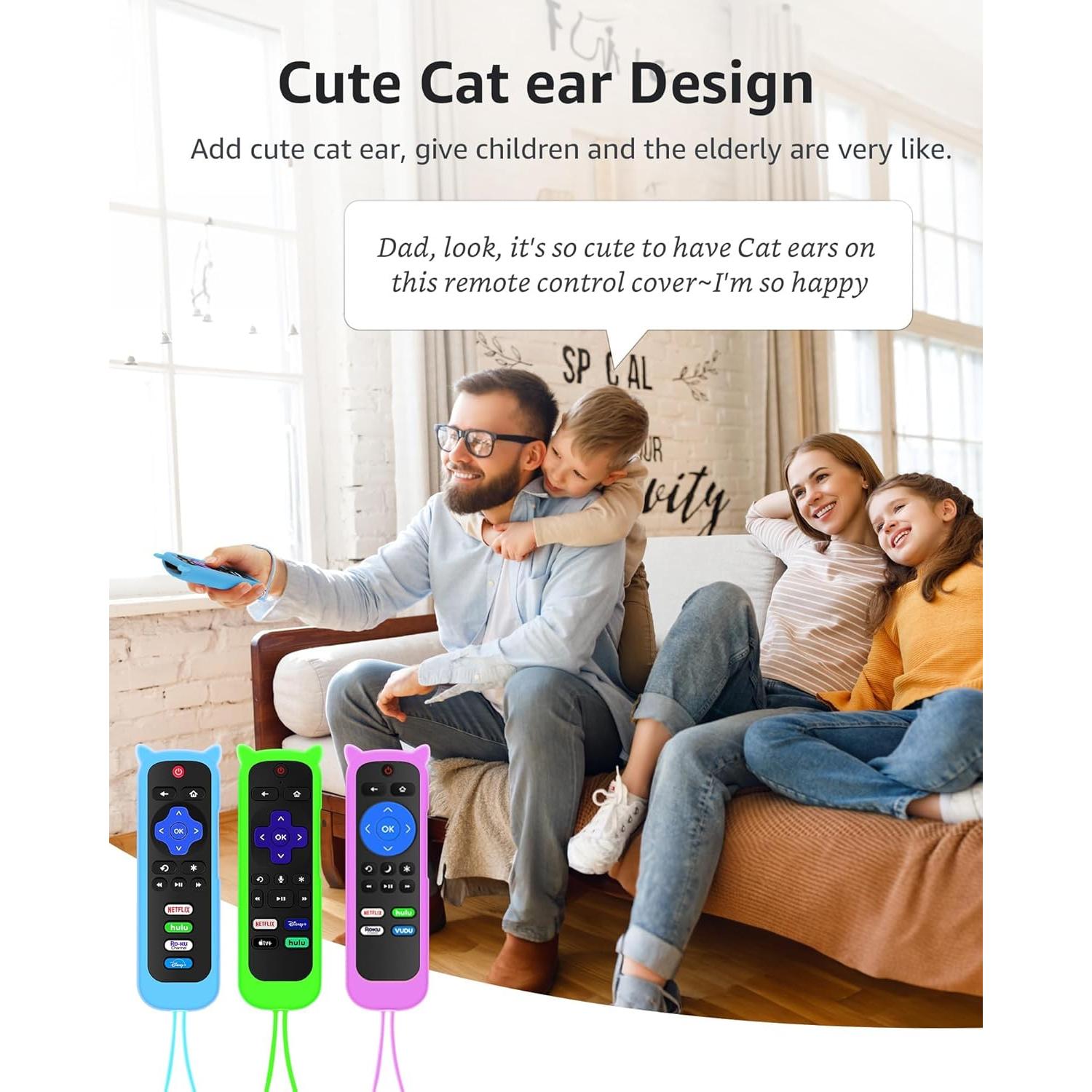 Funda de Silicona para Control Remoto Roku OneBom - Brilla en la Oscuridad