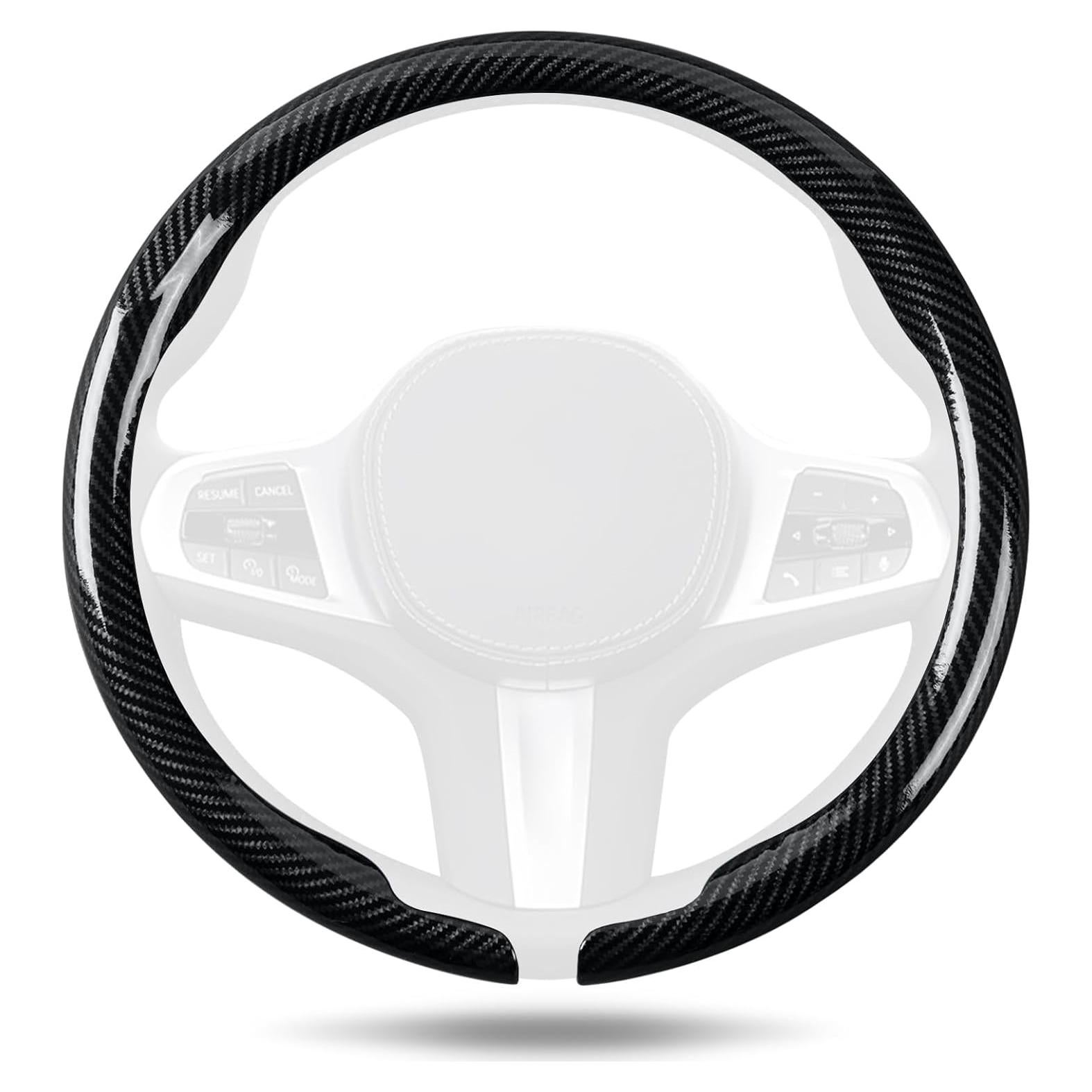 Cubierta de Volante de Coche Aimato Fibra de Carbono Negra 38 cm