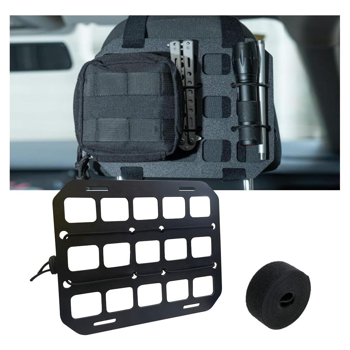 Organizador de Reposacabezas de Coche SMILFUY Panel MOLLE Negro