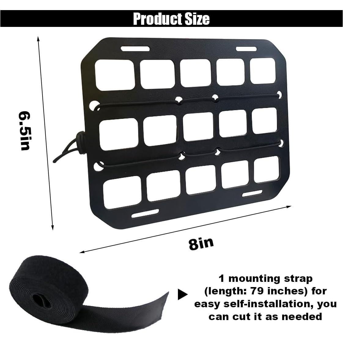 Organizador de Reposacabezas de Coche SMILFUY Panel MOLLE Negro