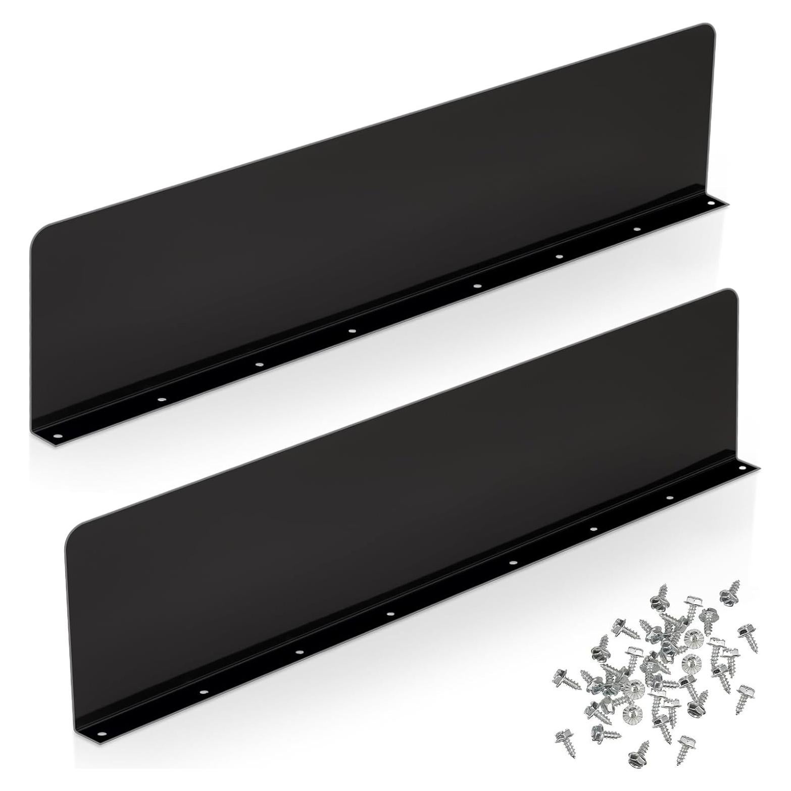 Protectores de Salpicaduras de Canalón Amylove 2 Pcs Negro